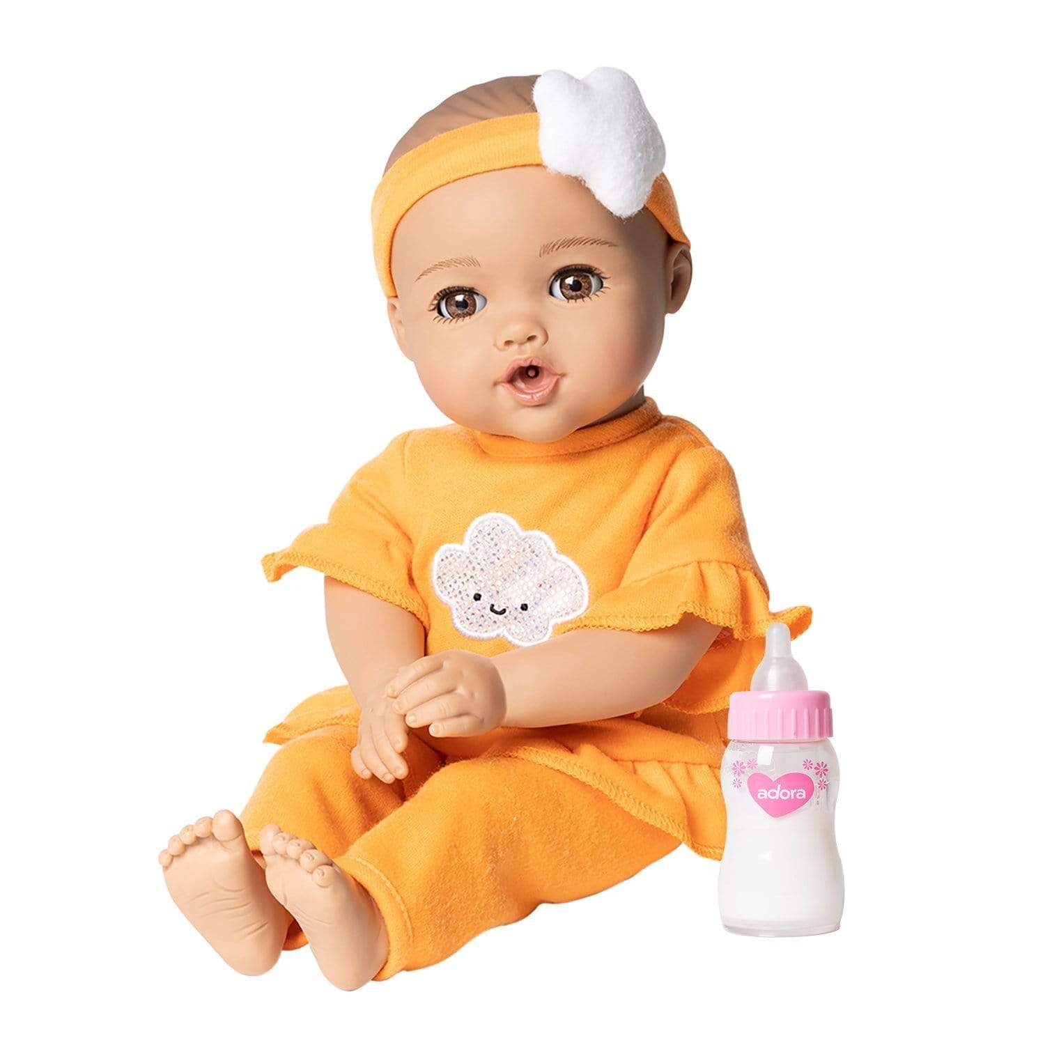 Adora NurtureTime Interactive Baby Doll, Clothes, & Accessories Set - Sweet Orange