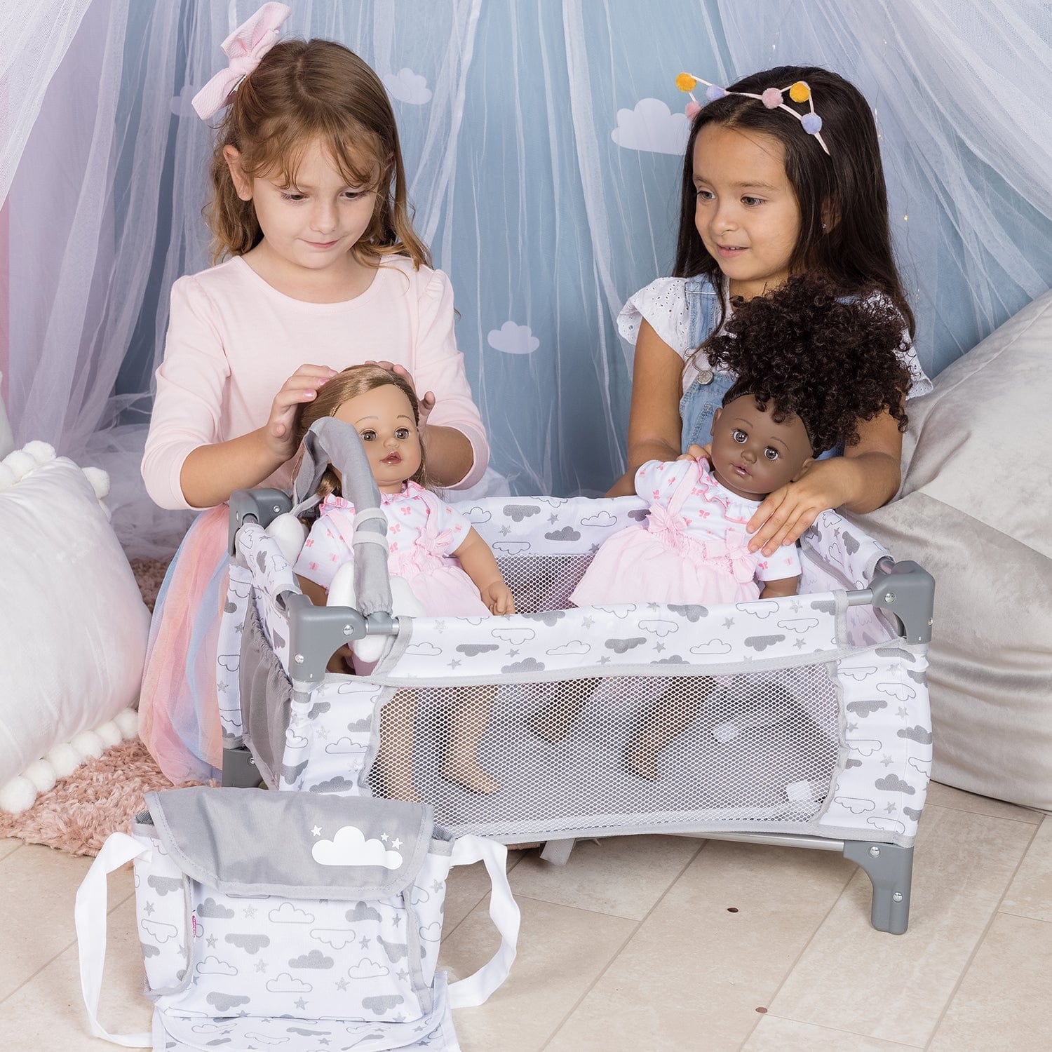 Adora Deluxe Baby Doll Pack-N-Play & Changing Table Set - Twinkle Stars - Image 5