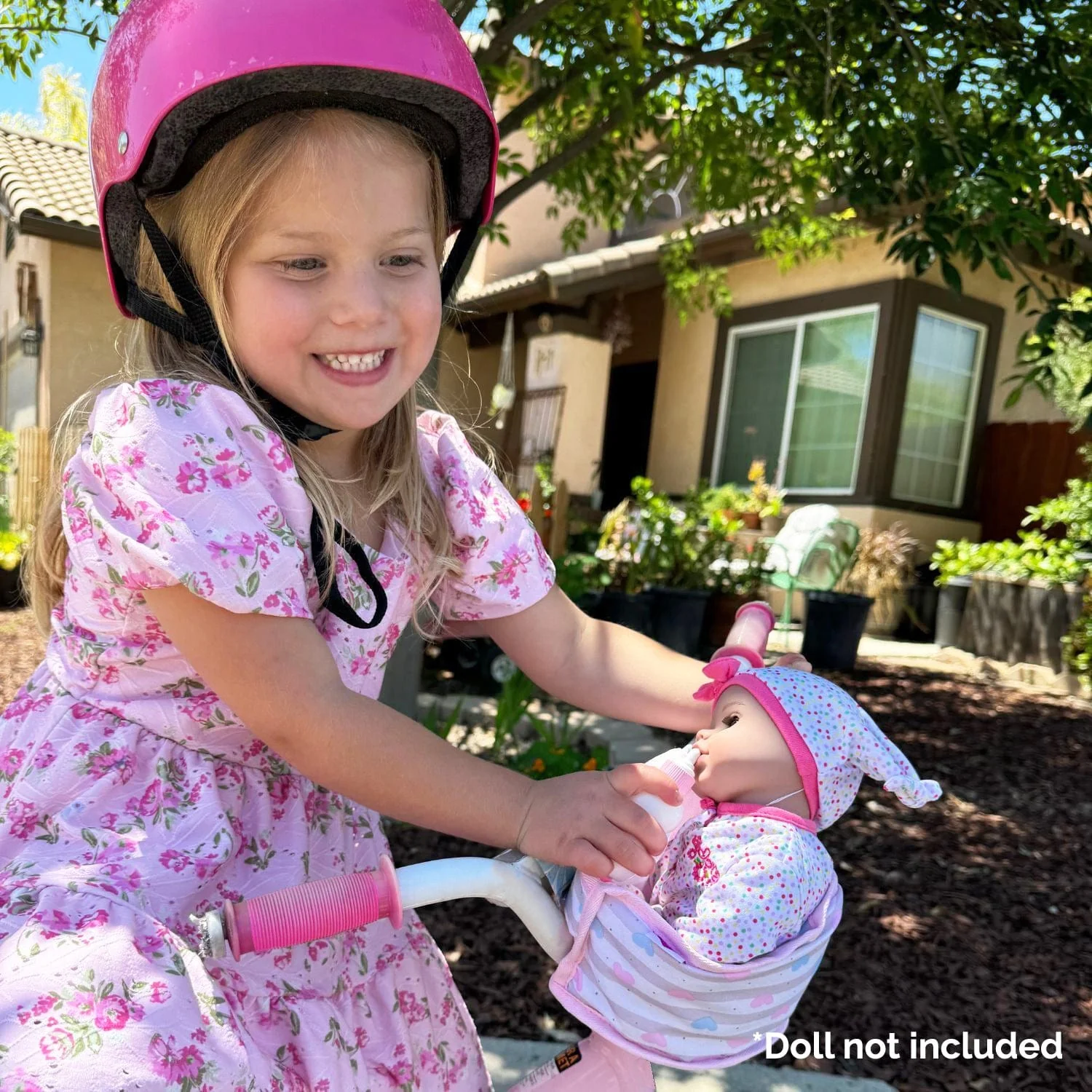 Adora Bicycle Doll Carrier - Classic Pastel Pink - Image 5
