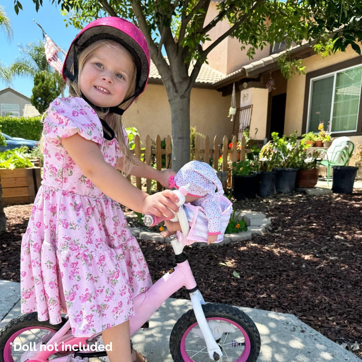 Adora Bicycle Doll Carrier - Classic Pastel Pink - Image 8