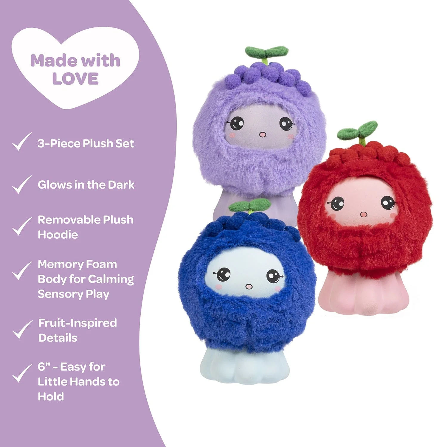Adora Glow Jelly Plush Toy Bundle, 3-Piece Set - Image 3