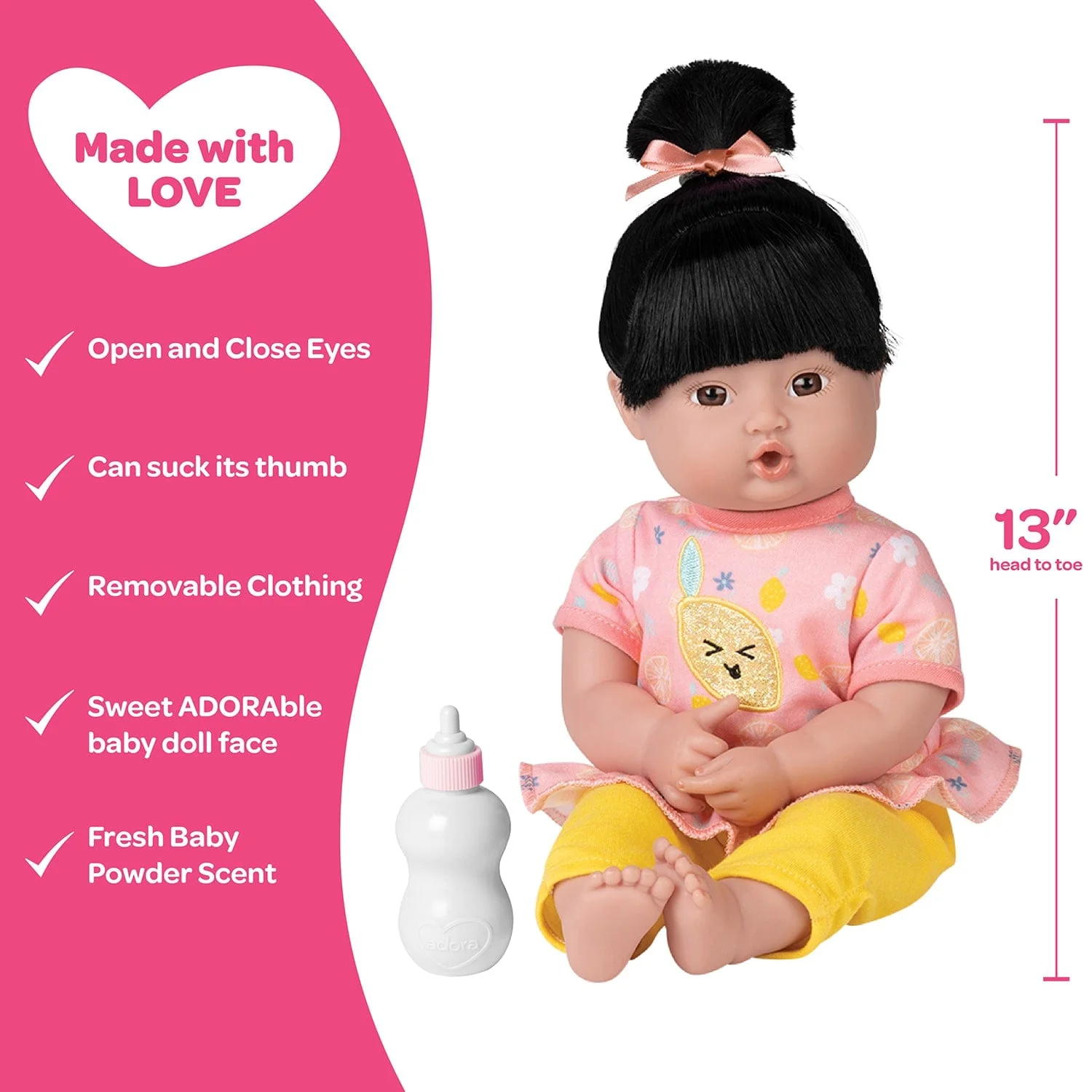 Adora PlayTime Bright Citrus Baby Doll, Doll Clothes & Accessories Set - Image 4