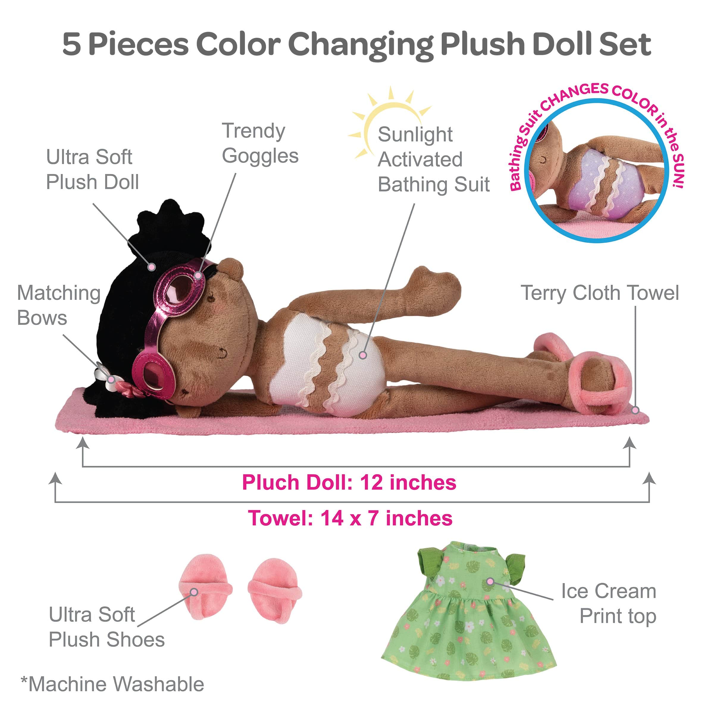 Adora Sunshine Friends Color-Changing Plush Doll & Doll Clothes Set - Skye - Image 4
