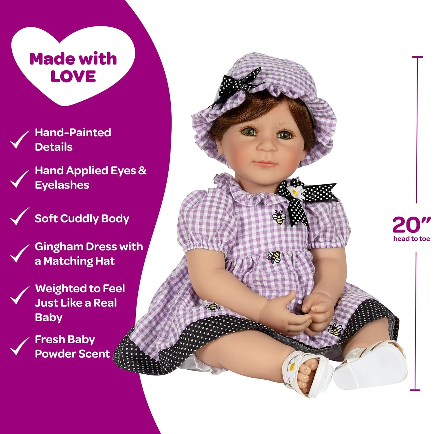 Adora ToddlerTime Baby Doll - Bees Knees Doll, Clothes & Accessories Set - Image 4