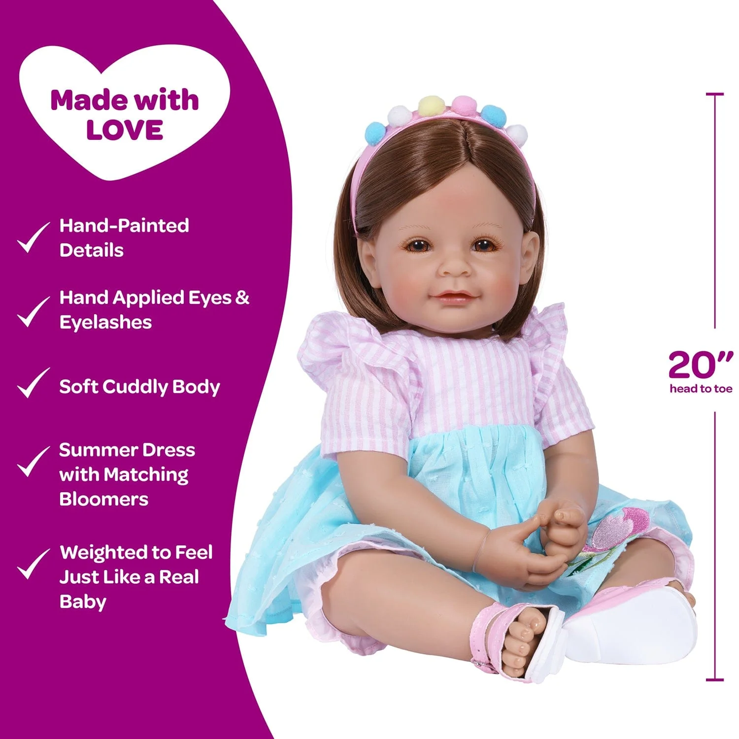 Adora ToddlerTime Baby Doll - Summer Flamingo Doll, Clothes & Accessories Set - Image 4