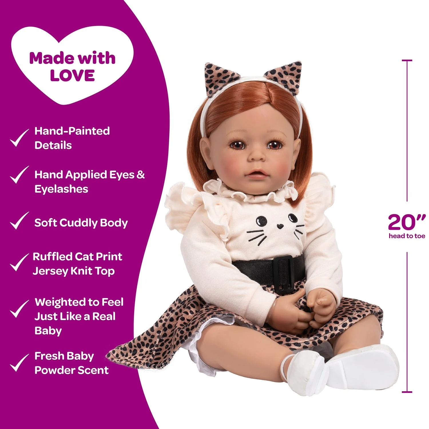 Adora Toddlertime Cheetah Love Baby Doll, Doll Clothes & Accessories Set - Image 4