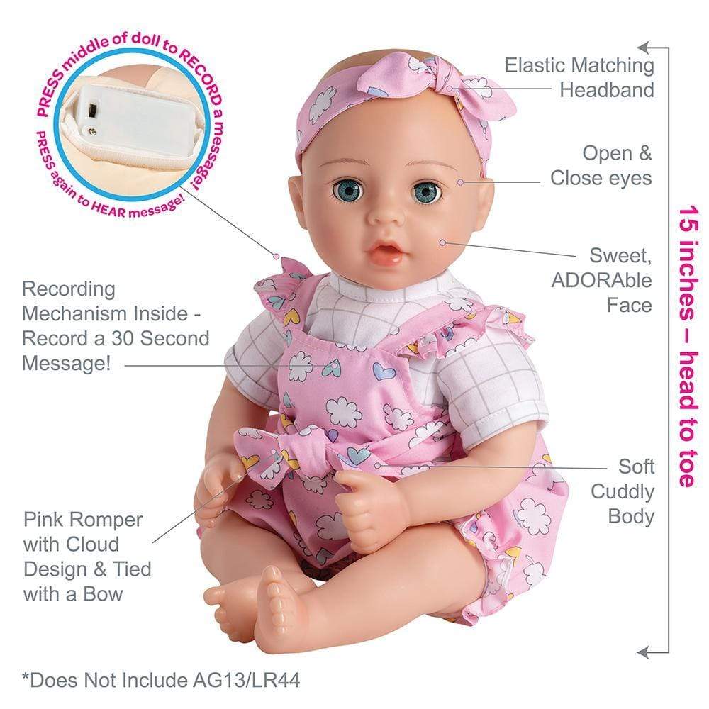 Adora Wrapped in Love Precious Baby Doll with Voice Recorder - Image 4