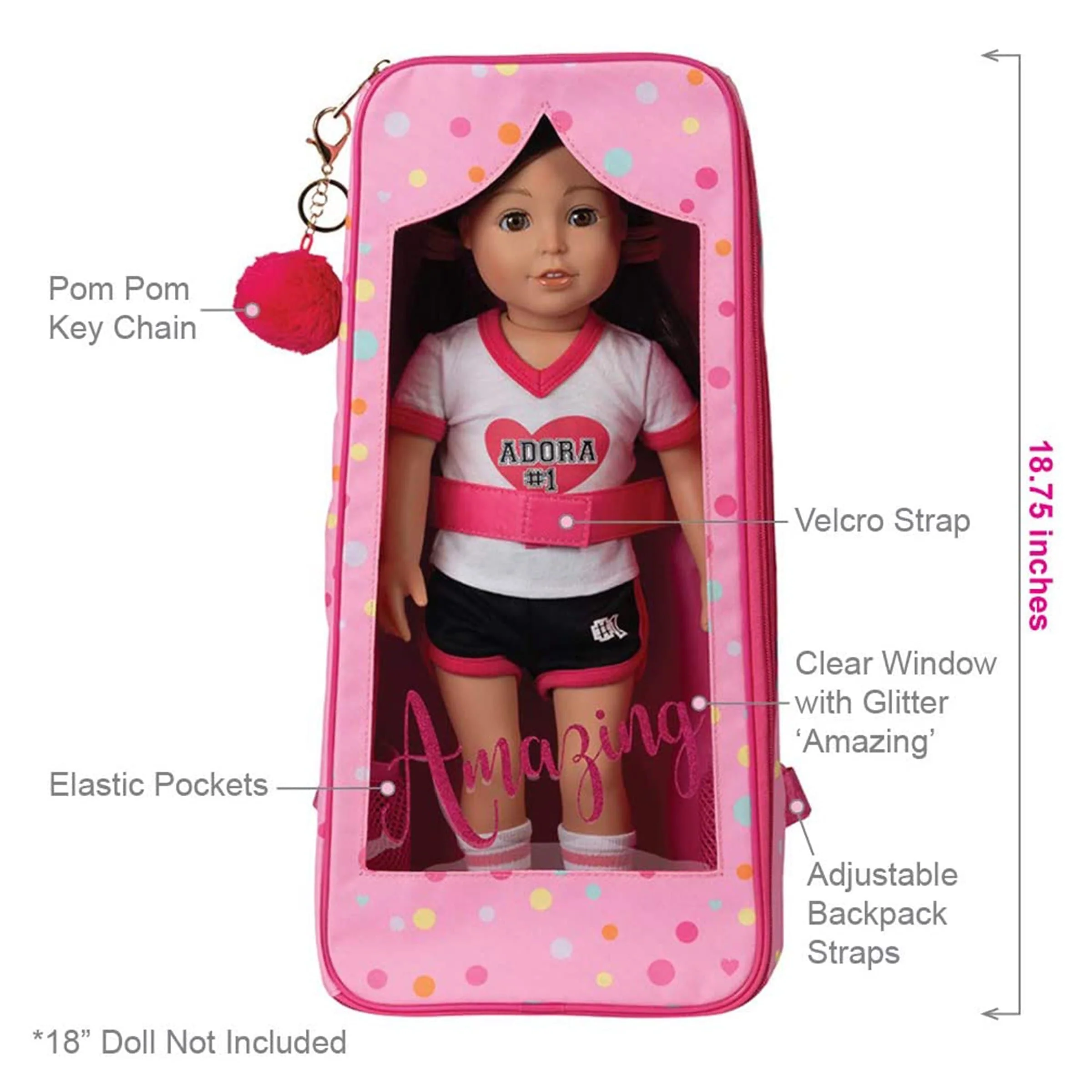 Amazing Girls 18 inch Doll Accessories Deluxe Doll Travel Carrier (Amazon Exlusive) - Image 3
