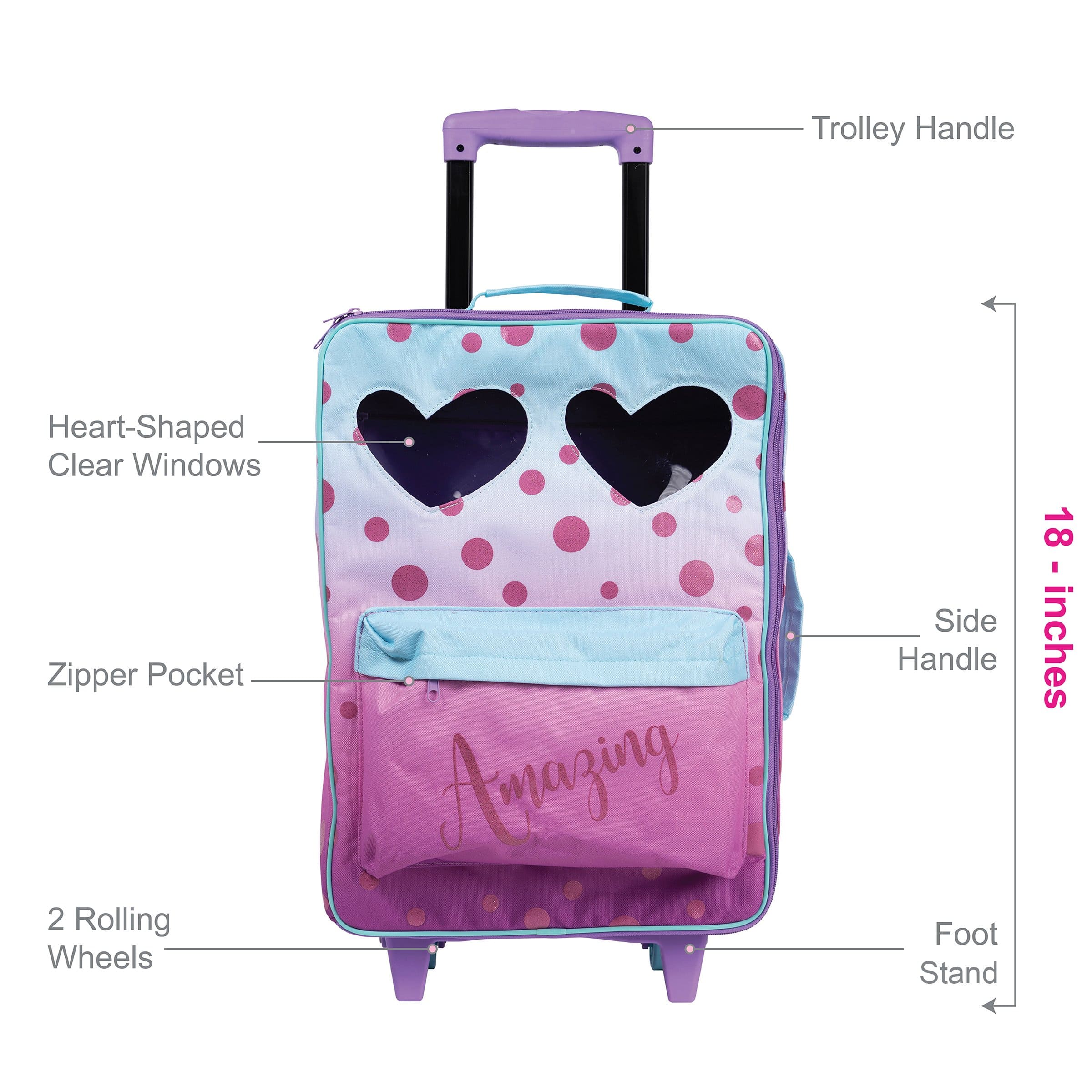 Amazing Girls 18 inch Doll Accessories Double Rolling Bag (Amazon Exclusive) - Image 3