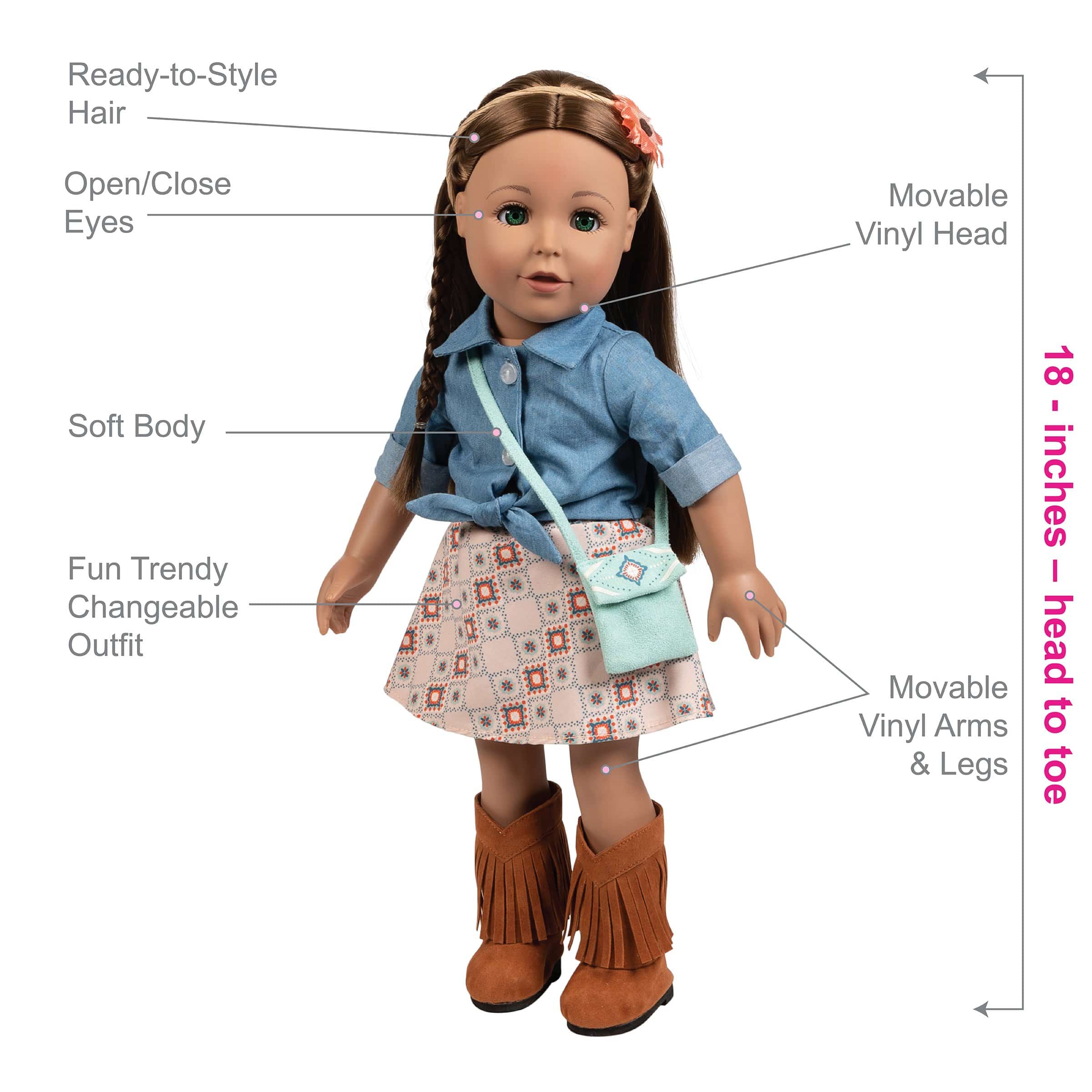 Amazing Girls 18 inch Doll Cassidy (Amazon Exclusive) - Image 3