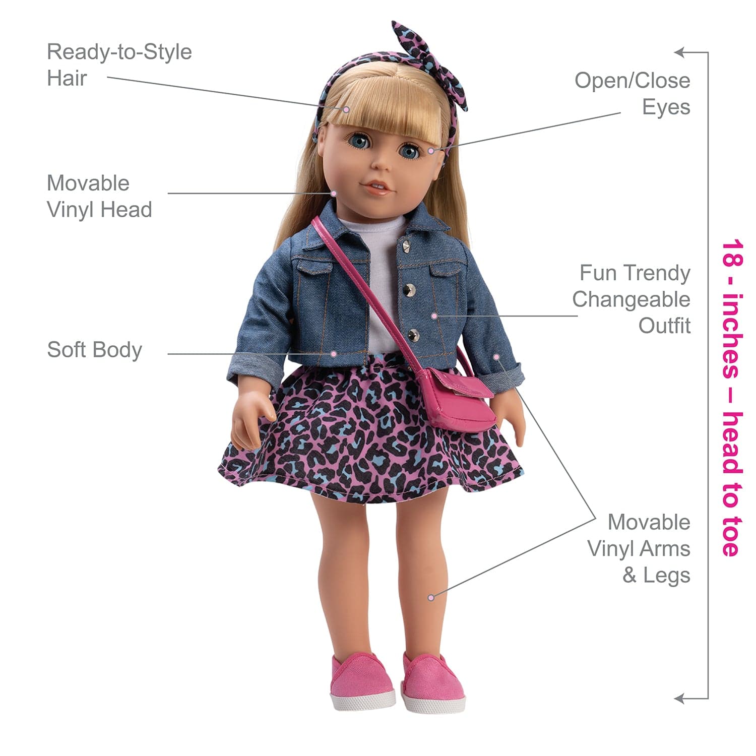 Amazing Girls 18 inch Doll Claire Cheetah Chic - Image 4