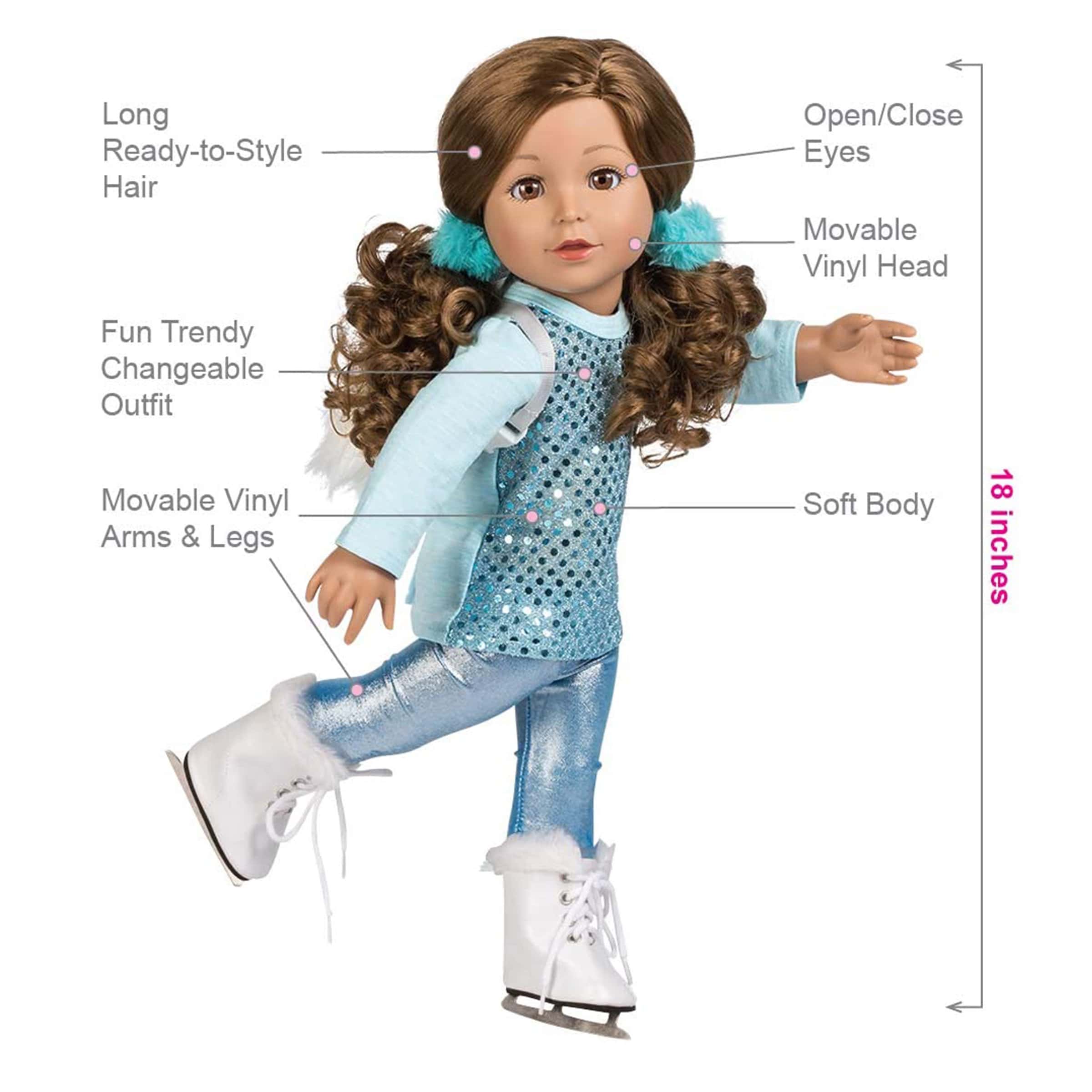 Amazing Girls 18 inch Doll Ice Skating Ava (Amazon Exclusive) - Image 3