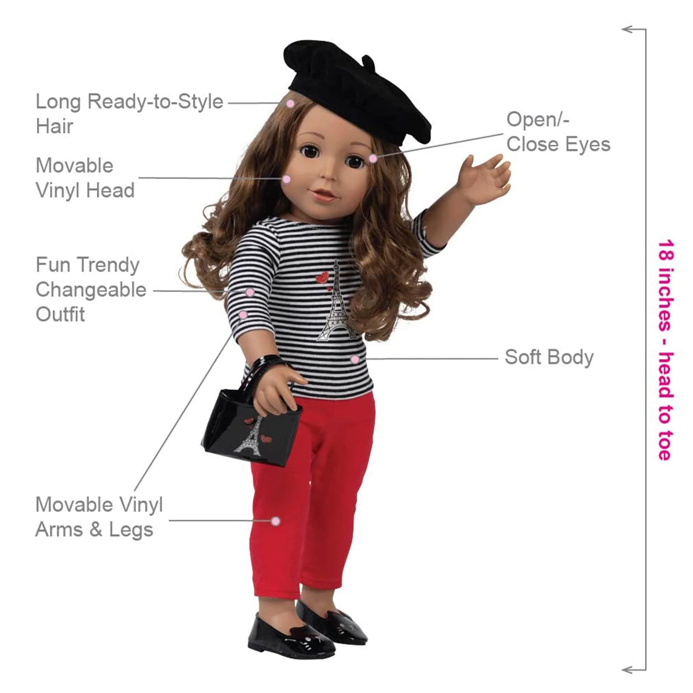 Amazing Girls 18 inch Doll Jacqueline (Amazon Exclusive) - Image 3
