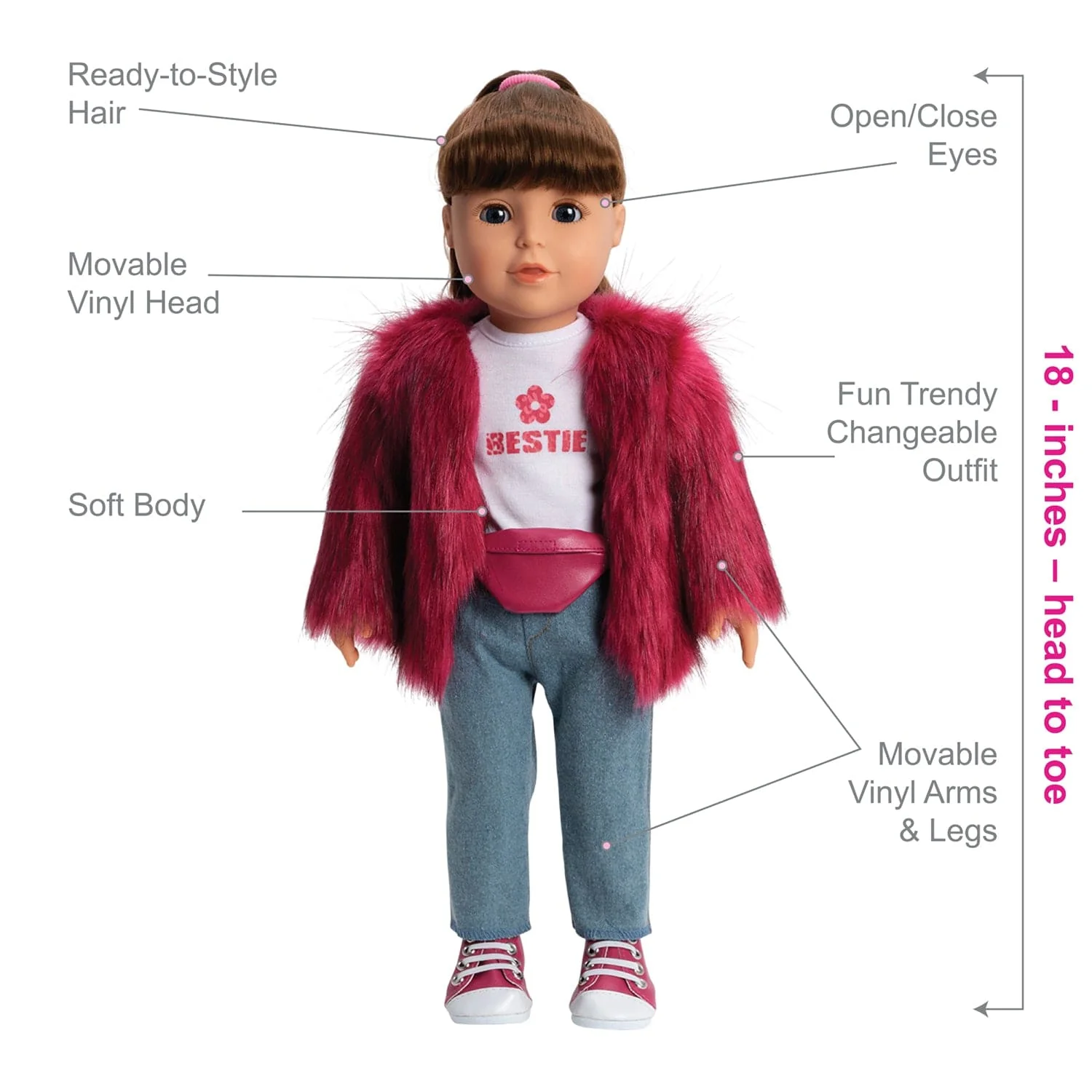 Amazing Girls 18 inch Doll Janay - Image 4