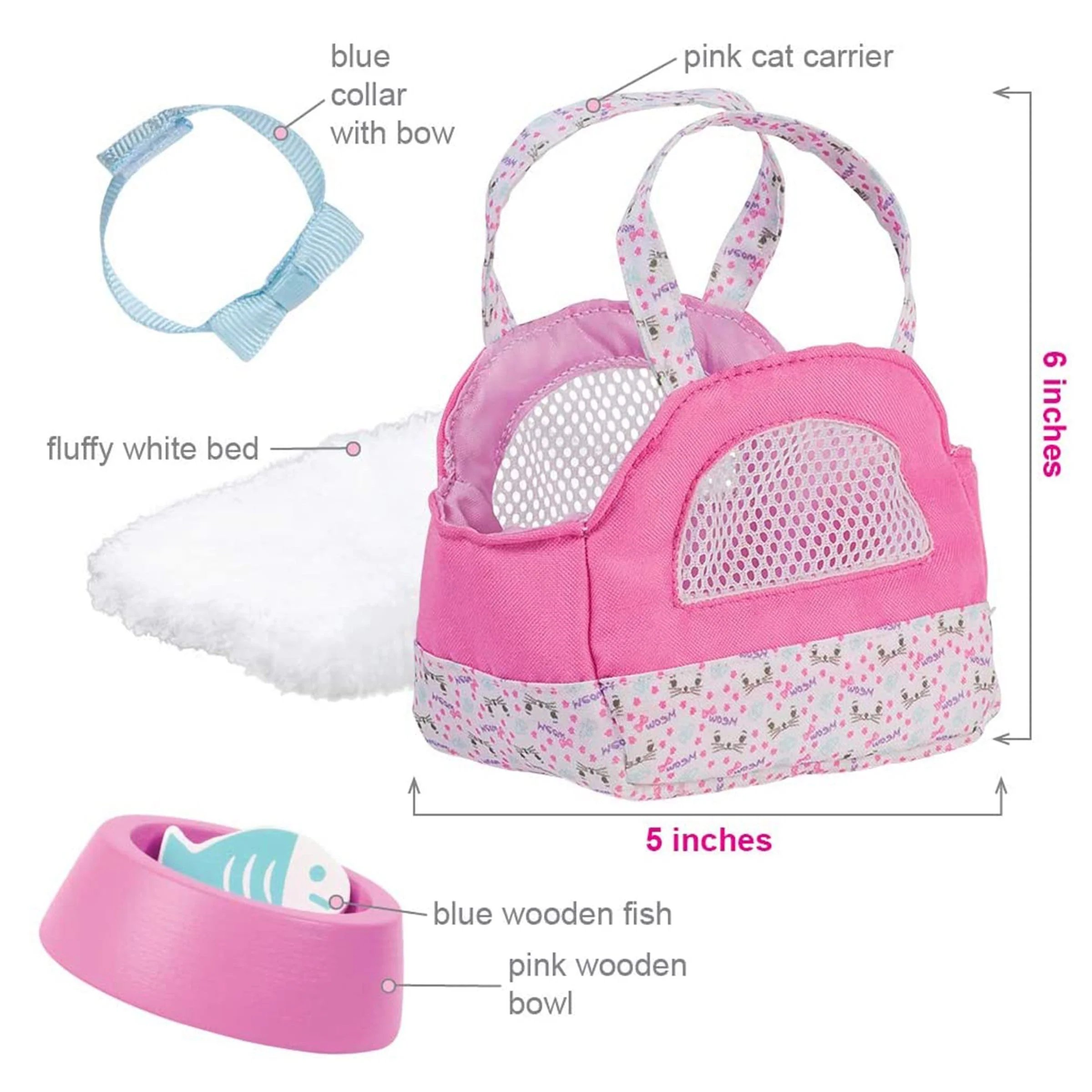 Amazing Girls 18 Inch Doll Pets Luna the White Kitty (Amazon Exclusive) - Image 3