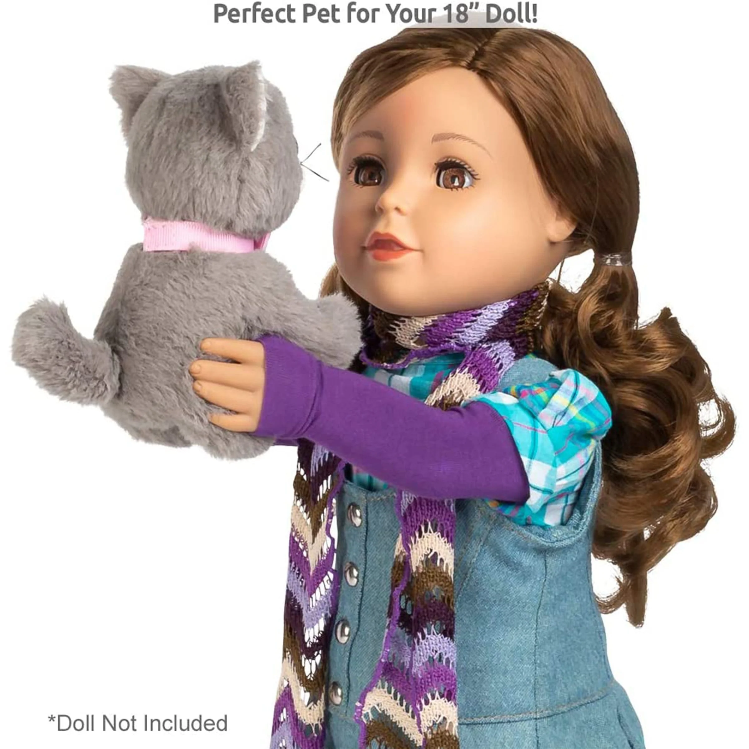 Amazing Girls 18 Inch Doll Pets Misty the Grey Kitty (Amazon Exclusive) - Image 5