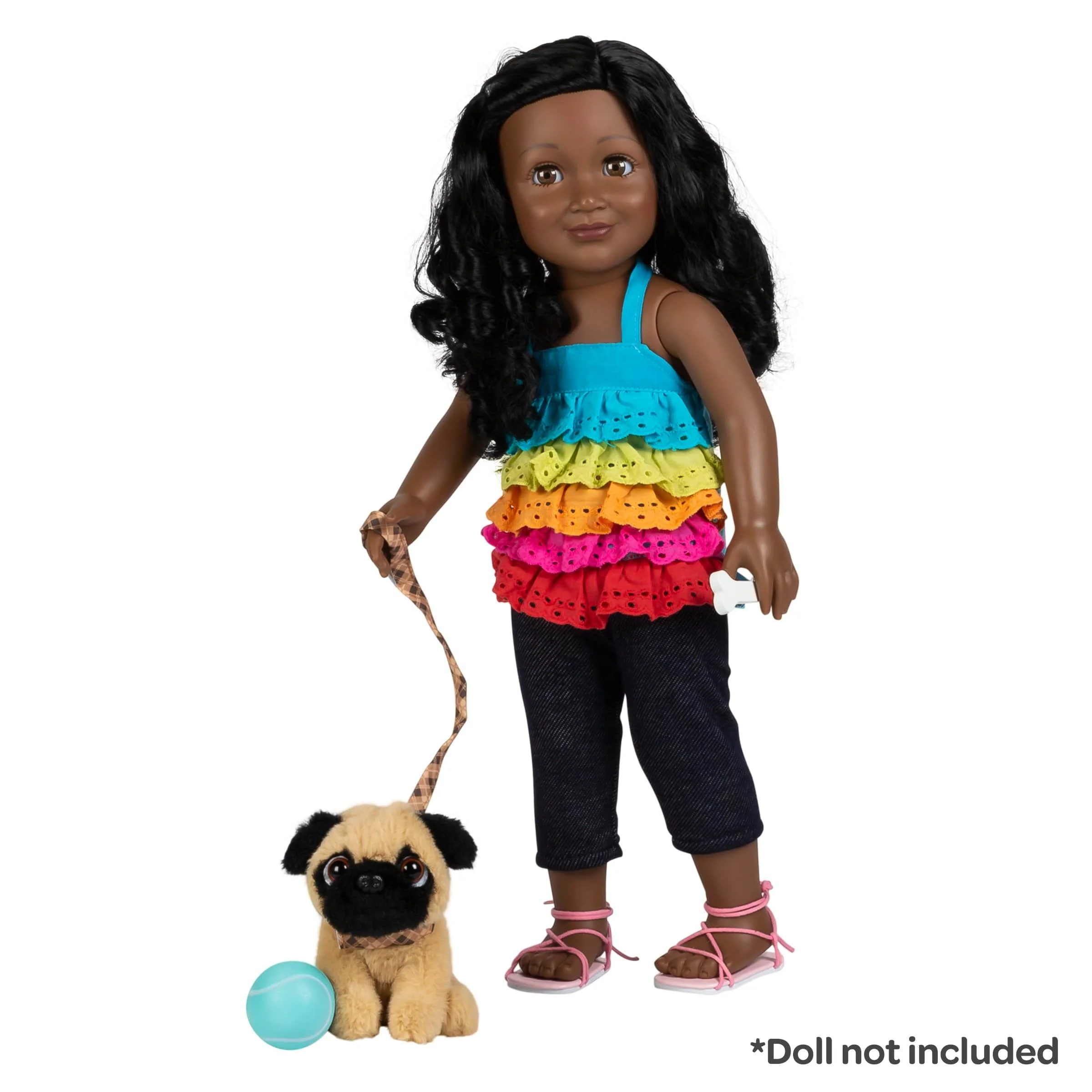 Amazing Girls 18 Inch Doll Pets Preston the Brown Pug (Amazon Exclusive) - Image 4