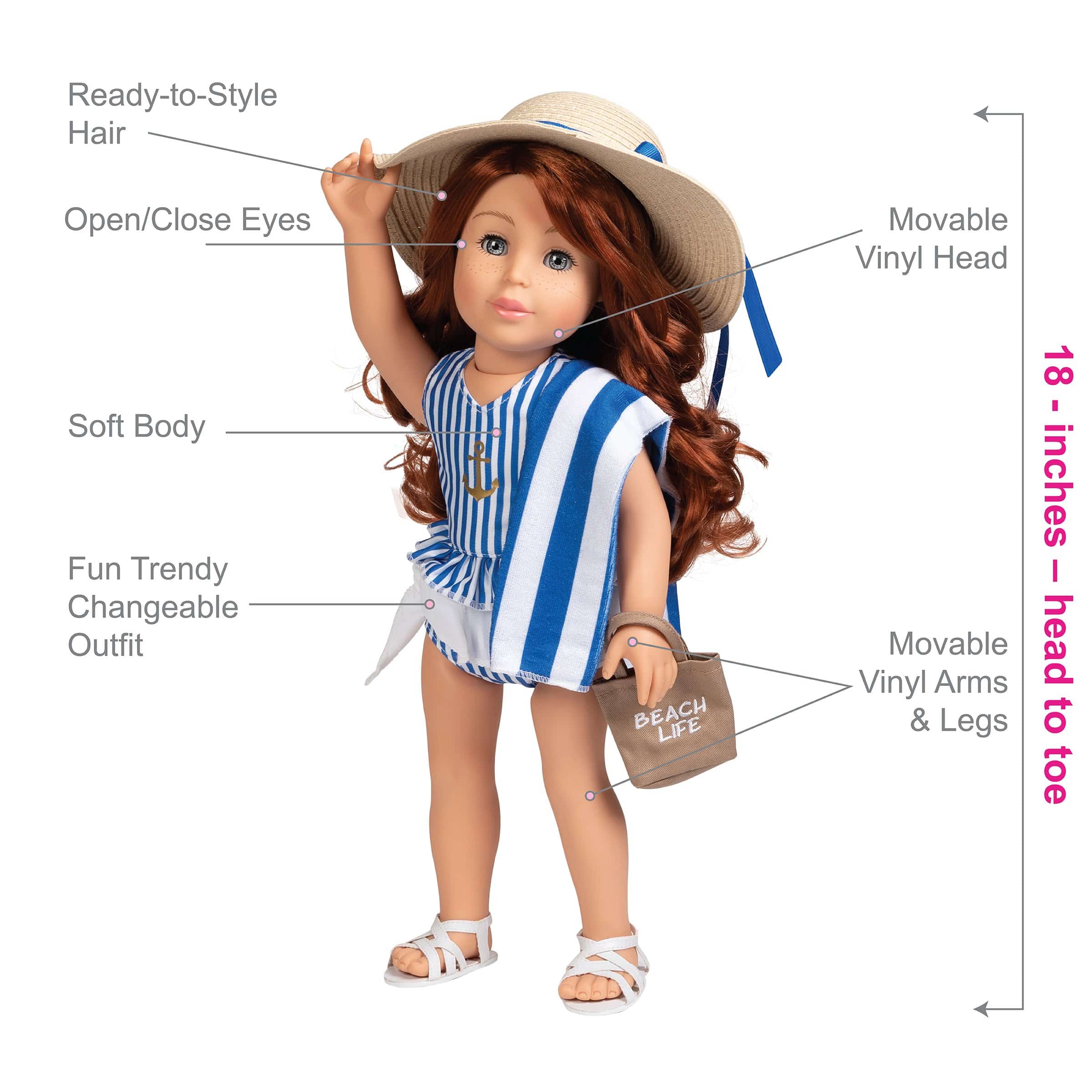 Amazing Girls 18 inch Doll Sasha (Amazon Exclusive) - Image 3