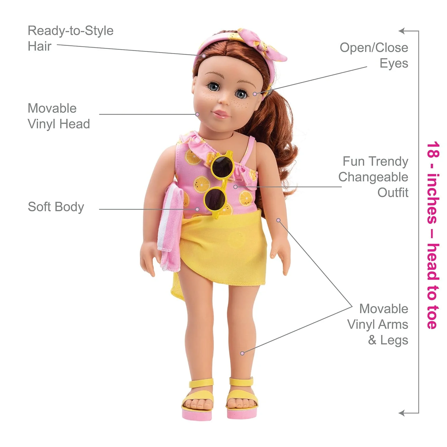 Amazing Girls 18 inch Doll Sasha Citrus Sweet - Image 4