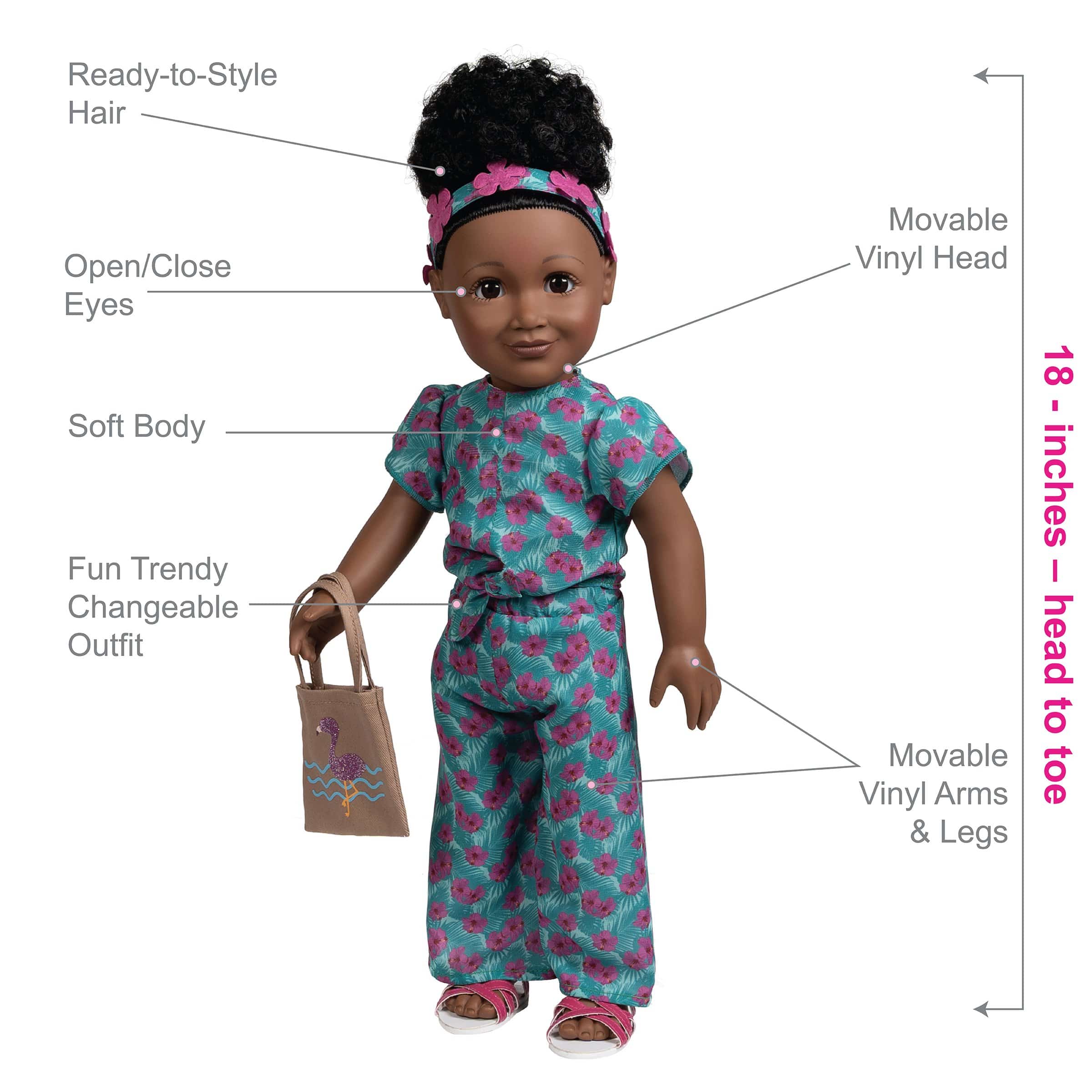 Amazing Girls 18 inch Doll Tropical Jada (Amazon Exclusive) - Image 3