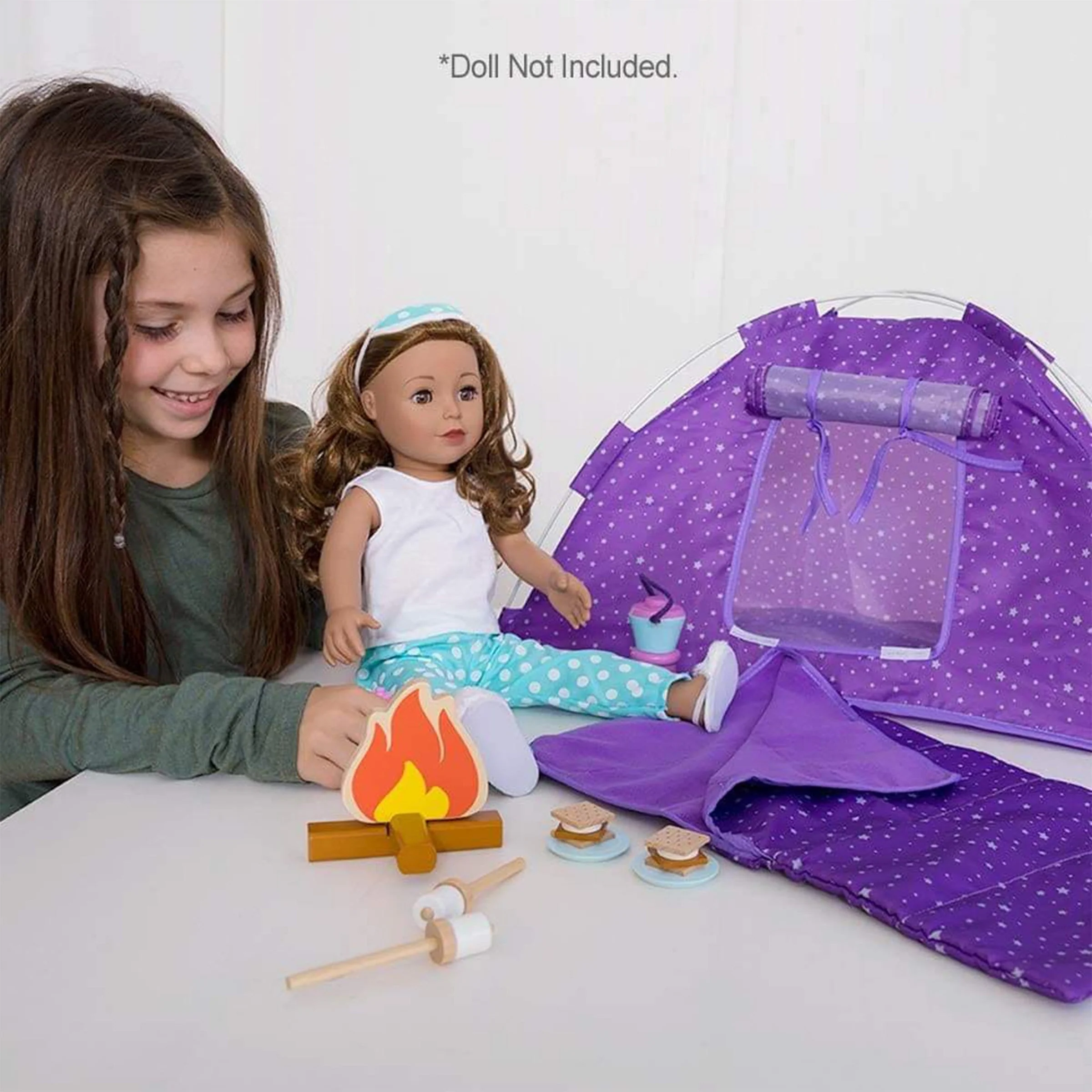 Amazing World 18 inch Doll Accessories Camping Wooden Play Set - 15 Pieces (Amazon Exclusive) - Image 2