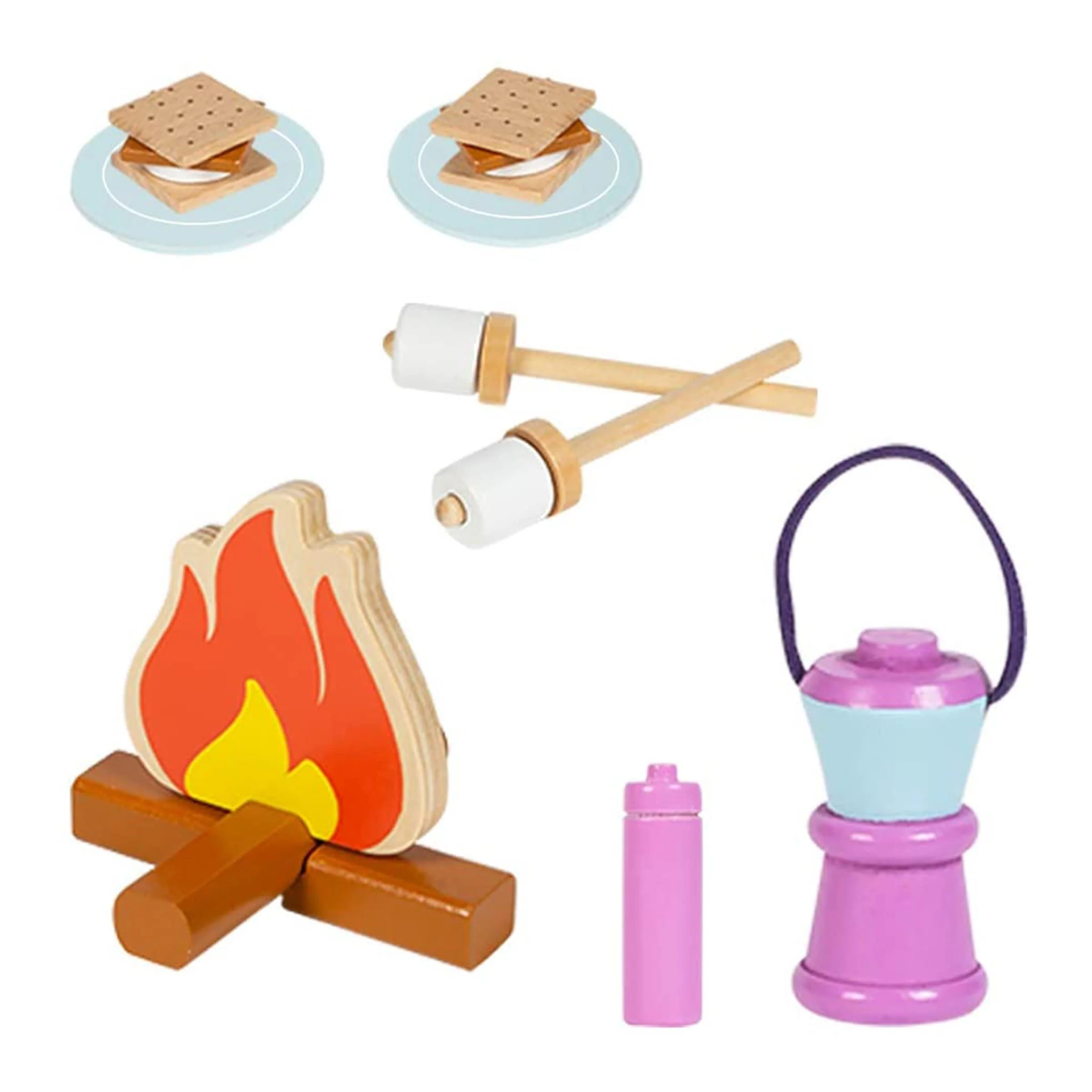 Amazing World 18 inch Doll Accessories Camping Wooden Play Set - 15 Pieces (Amazon Exclusive) - Image 5