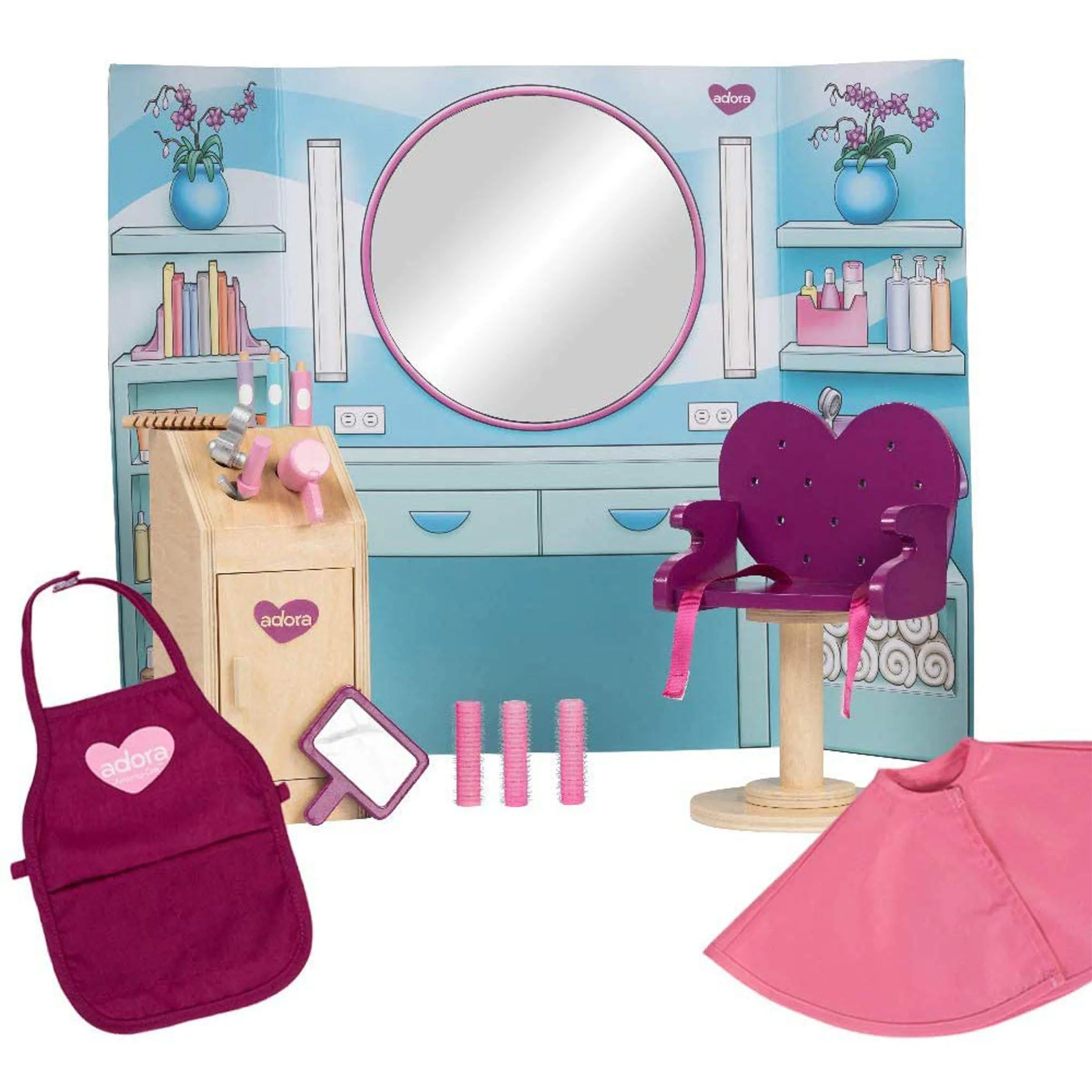 Amazing World 18 inch Doll Accessories Salon Accesory Set – 17 Pieces (Amazon Exclusive)