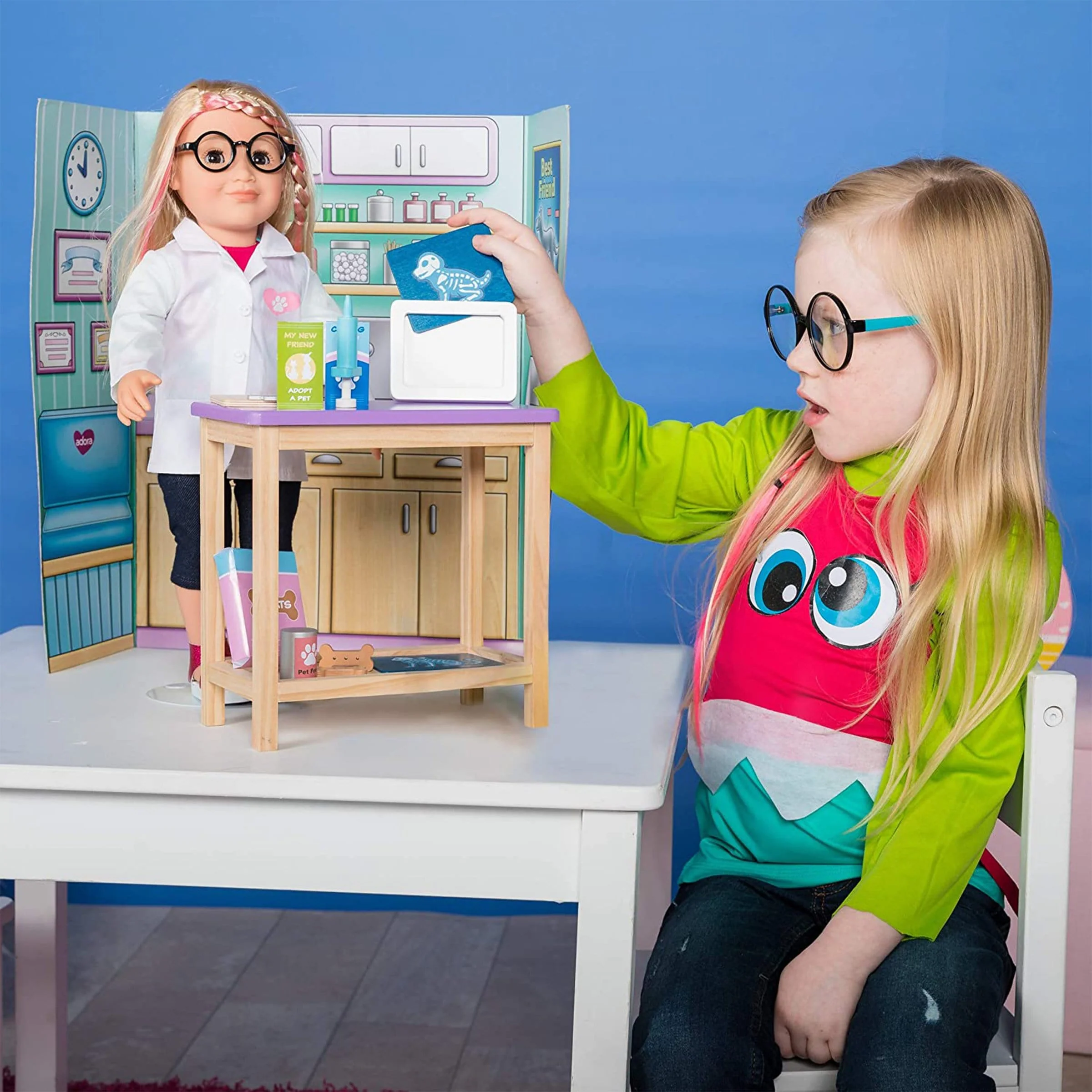 Amazing World 18 inch Doll Accessories Veterinary Clinic Wooden Play Set – 17 Pieces (Amazon Exclusive) - Image 5