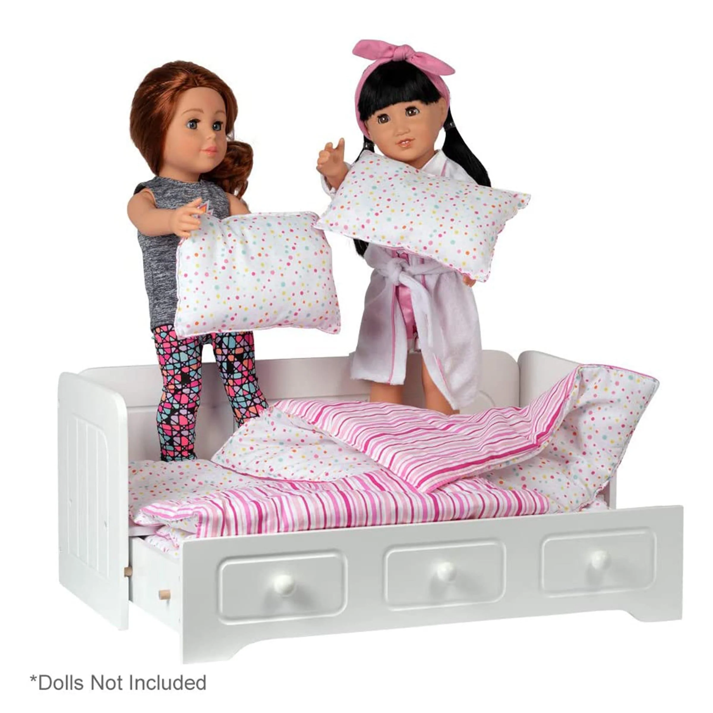 Amazing World 18 inch Doll Bed Trundle Bed with Bedding (Amazon Exclusive) - Image 6