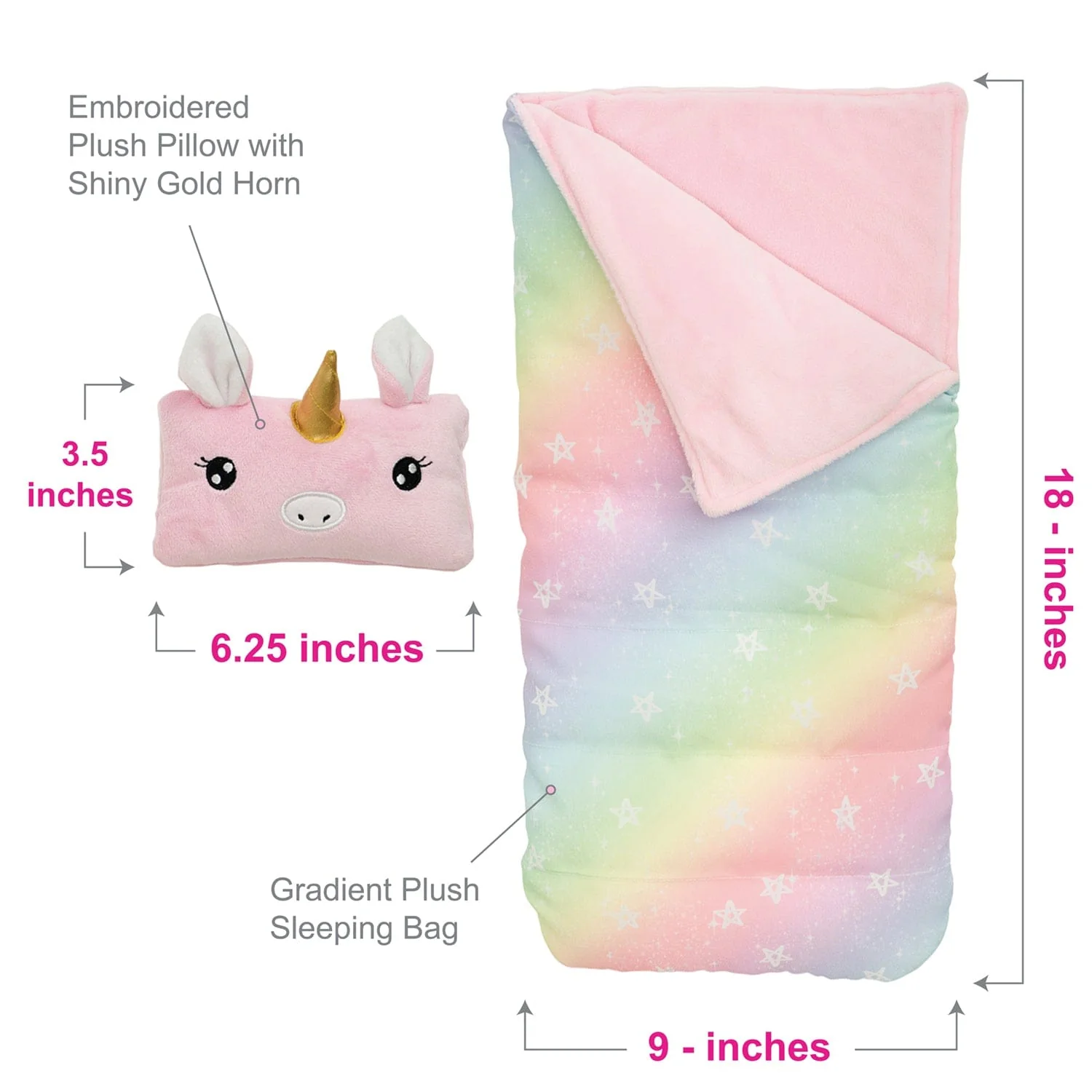 Amazing World Unicorn Sleeping Bag Set 3pcs - Image 6