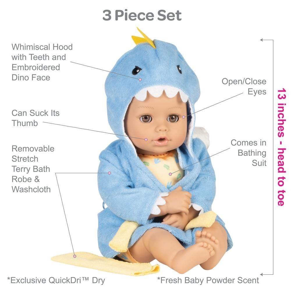 Adora BathTime Dino Baby Doll, Doll Clothes & Accessories Set - Image 4