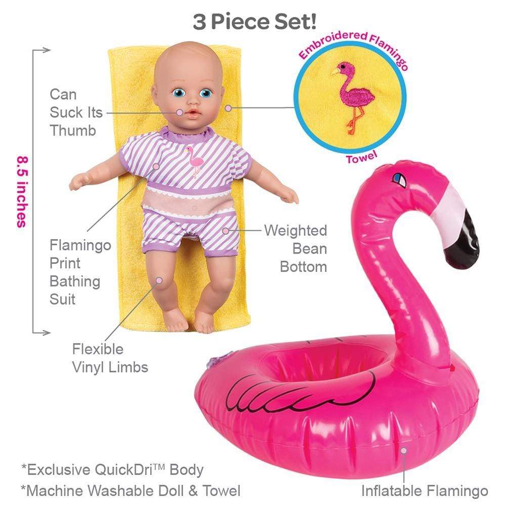 Adora SplashTime Baby Doll, Doll Clothes & Accessories Set - Fun Flamingo - Image 3