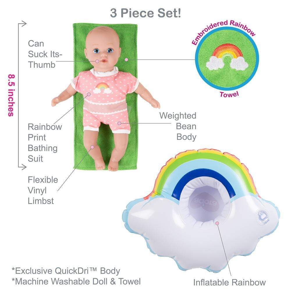 Adora SplashTime Baby Doll, Doll Clothes & Accessories Set - Over the Rainbow - Image 4