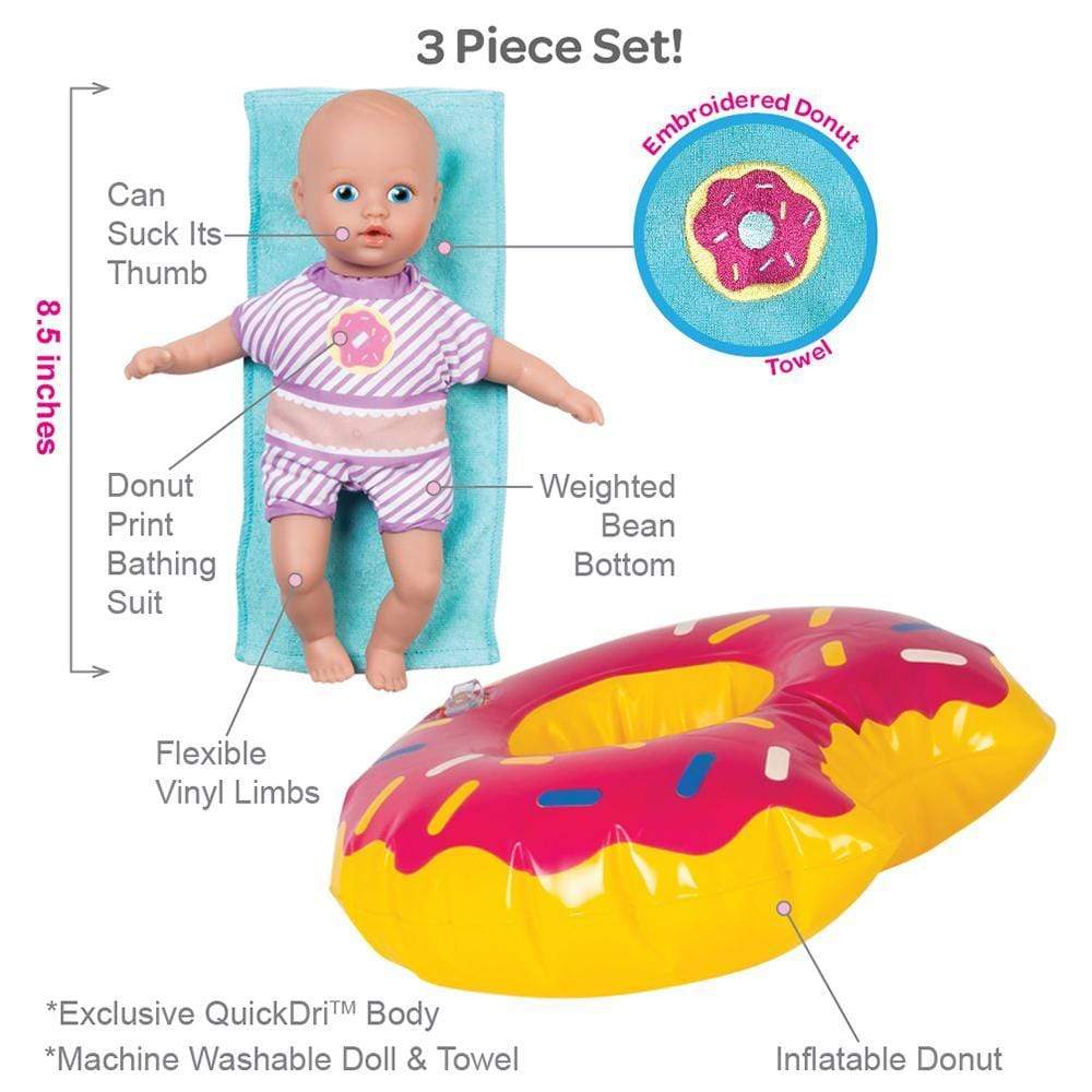 Adora SplashTime Baby Doll, Doll Clothes & Accessories Set - Sprinkle Donut - Image 3