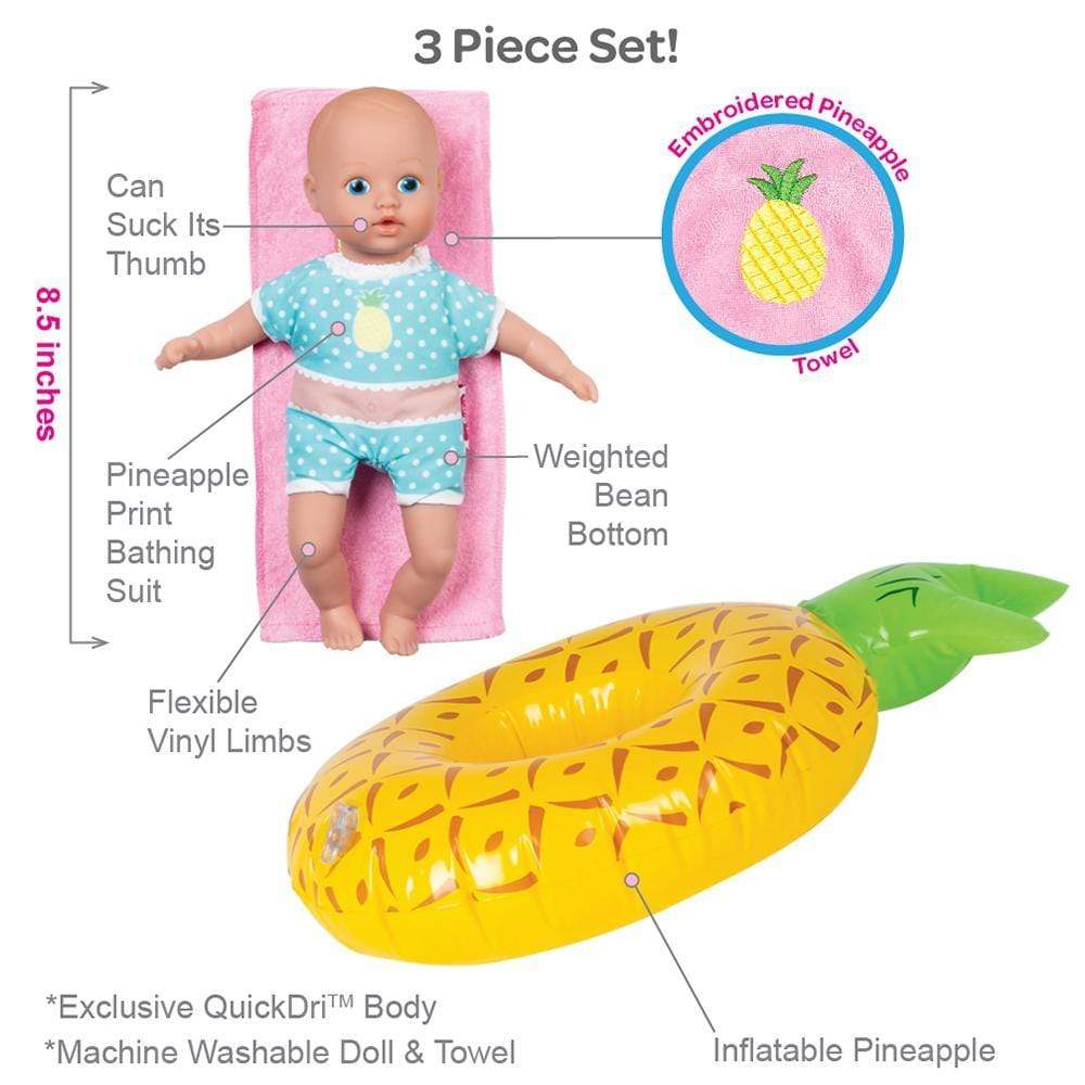 Adora SplashTime Baby Doll, Doll Clothes & Accessories Set - Sweet Pineapple - Image 3