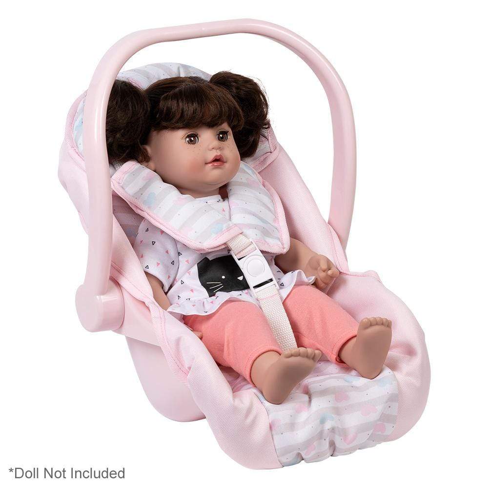 Adora Baby Doll Car Seat Carrier - Pastel Pink Hearts - Image 3