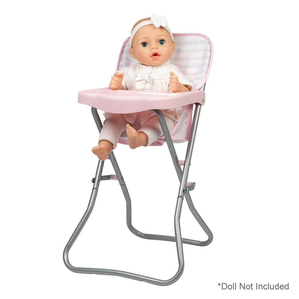 Adora Baby Doll High Chair - Pastel Pink Hearts - Image 4