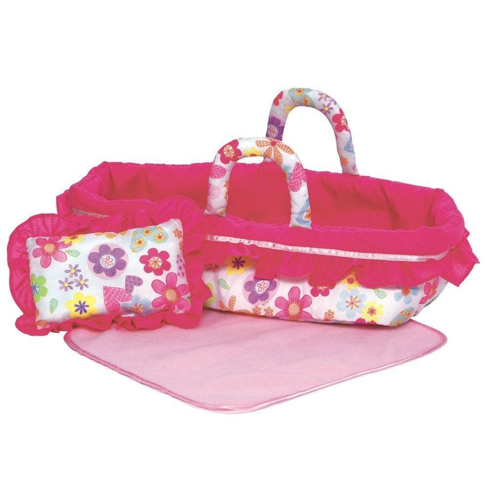 Adora Snuggle Baby Doll Bed - Pink Flower Power - Image 3
