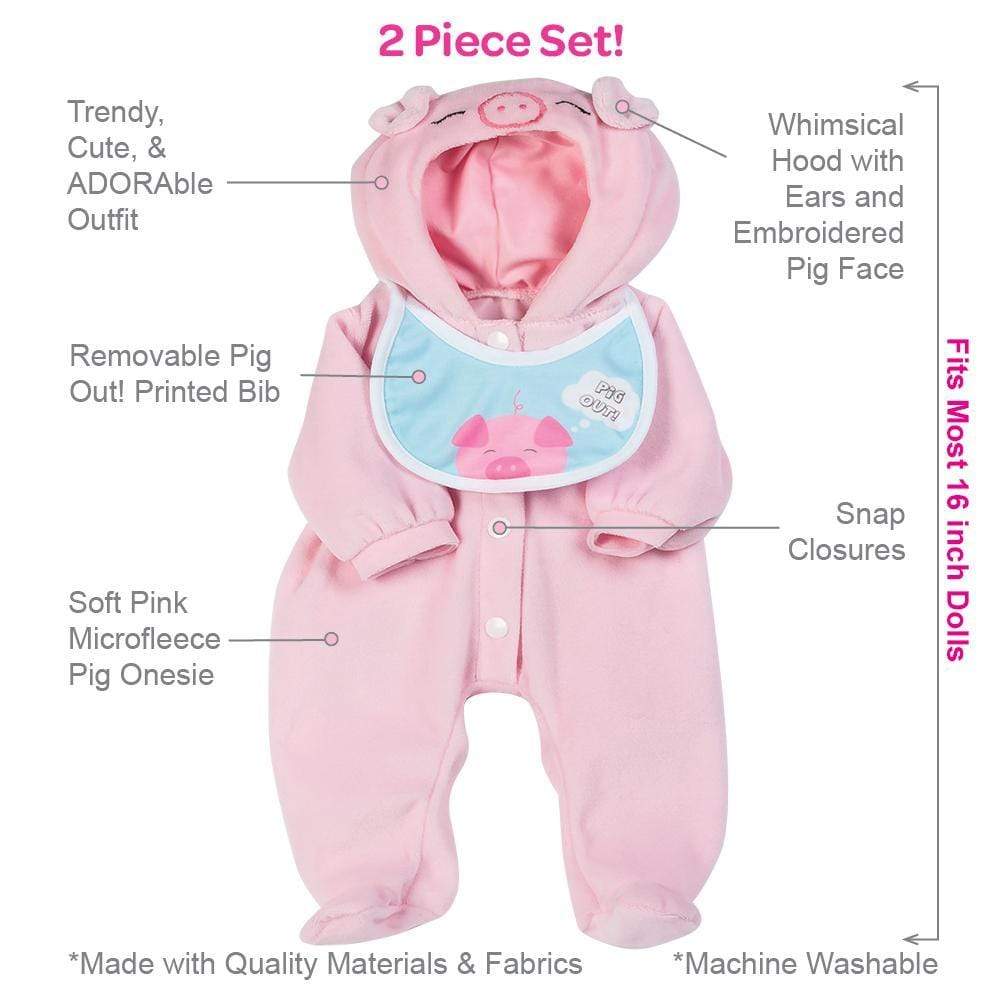Adora Adoption Fashion. "Pig Out" Baby Doll Clothes Set for 16” Dolls - Image 5