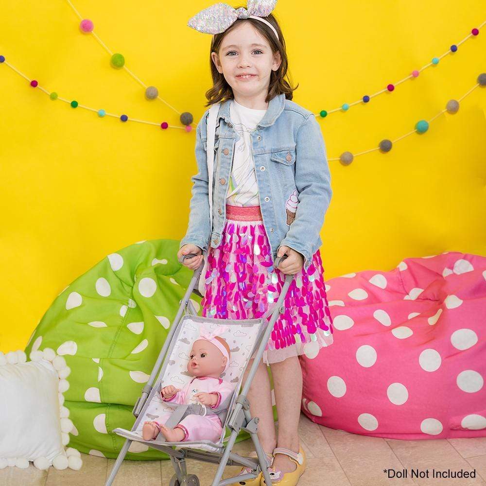 Adora Glittery Baby Doll Stroller - Small - Twinkle Star - Image 5