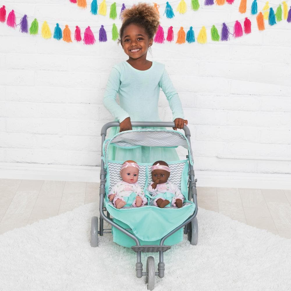 Adora Twin Jogger Baby Doll Stroller - Zig Zag - Image 7