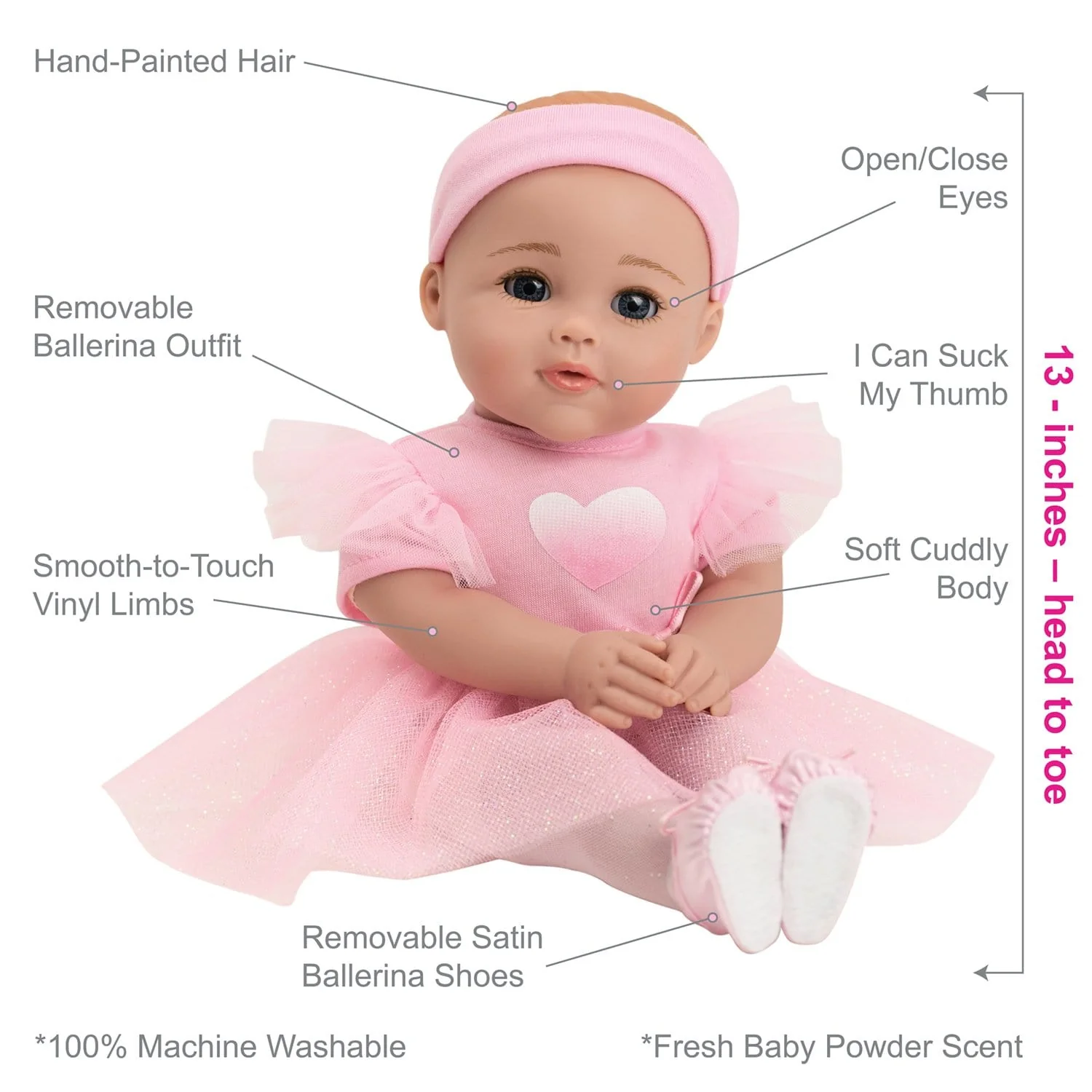 Adora Ballerina Baby Doll Set - Aurora - Image 3