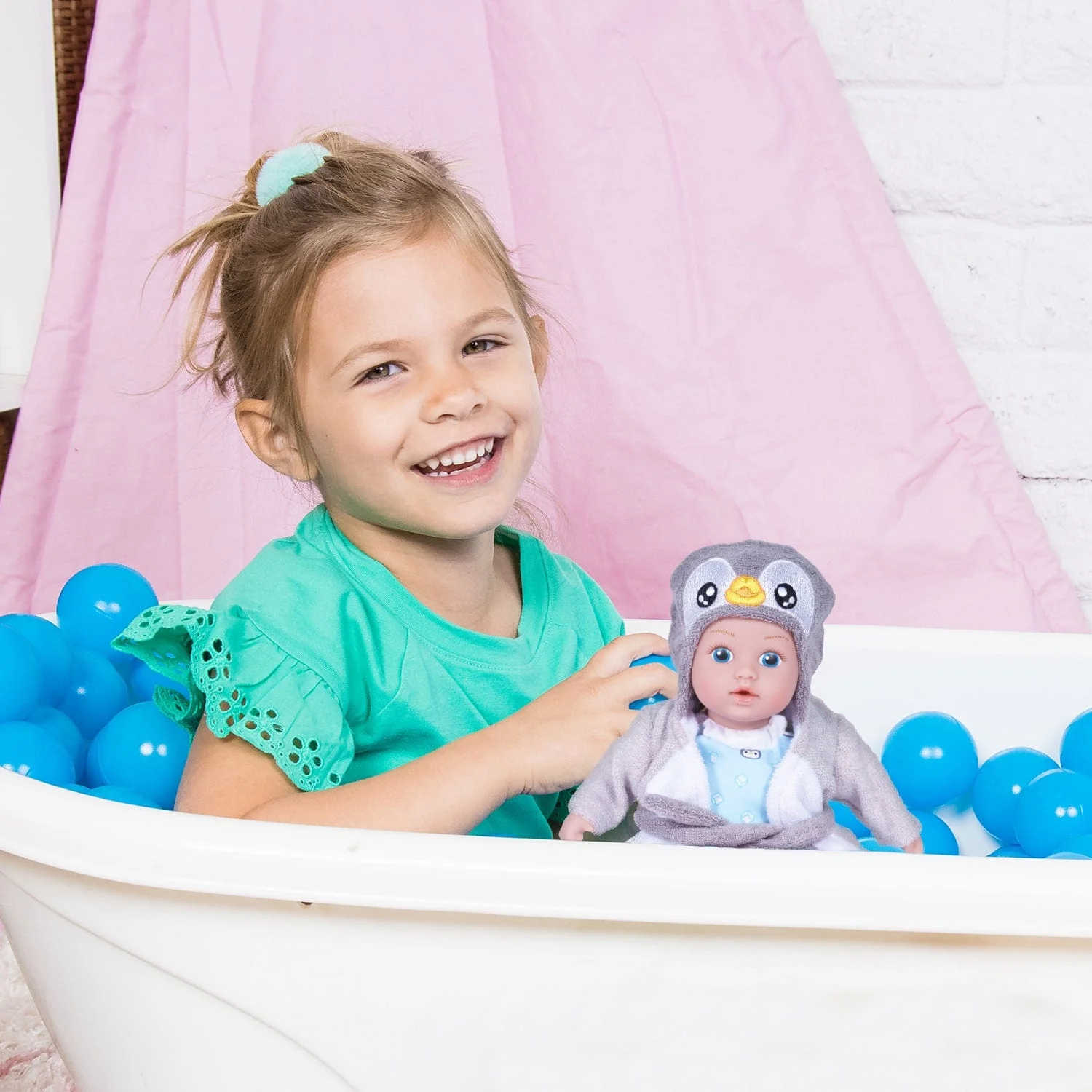 Adora BathTime Tot Baby Doll Penguin Set with Doll Clothes - Image 7