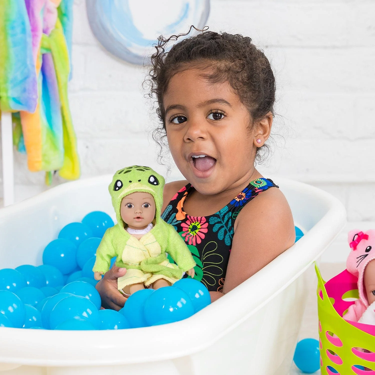 Adora BathTime Tot Baby Doll Sea Turtle Set with Doll Clothes - Image 2