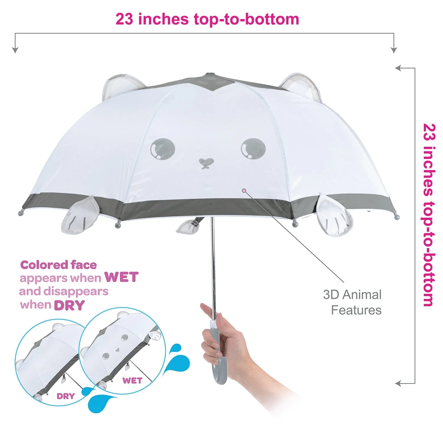 Adora Be Bright Kids’ Umbrella - Magic Reveal Wolf - Image 5
