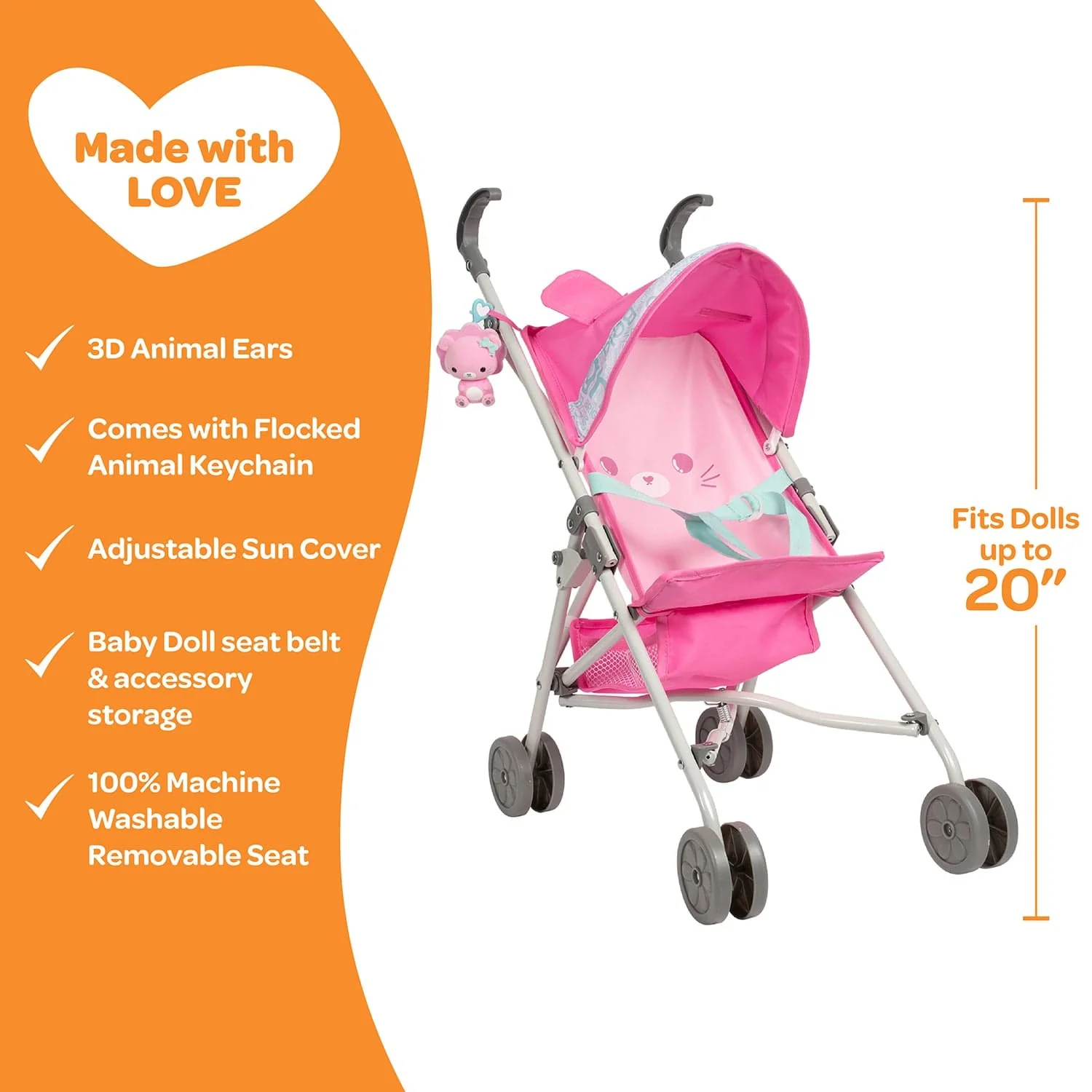 Adora Be Bright Baby Doll Stroller - Lion - Image 4