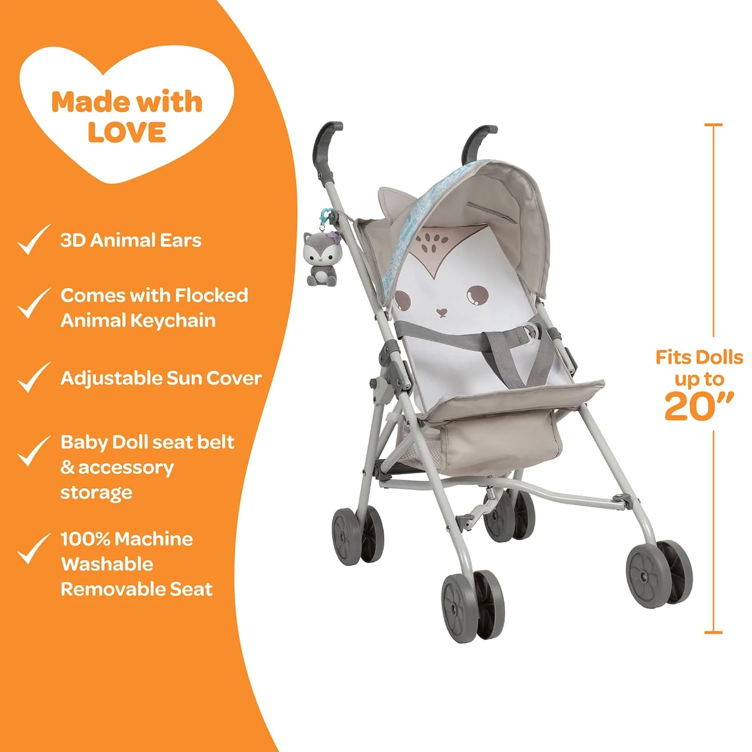 Adora Be Bright Baby Doll Stroller - Wolf - Image 4