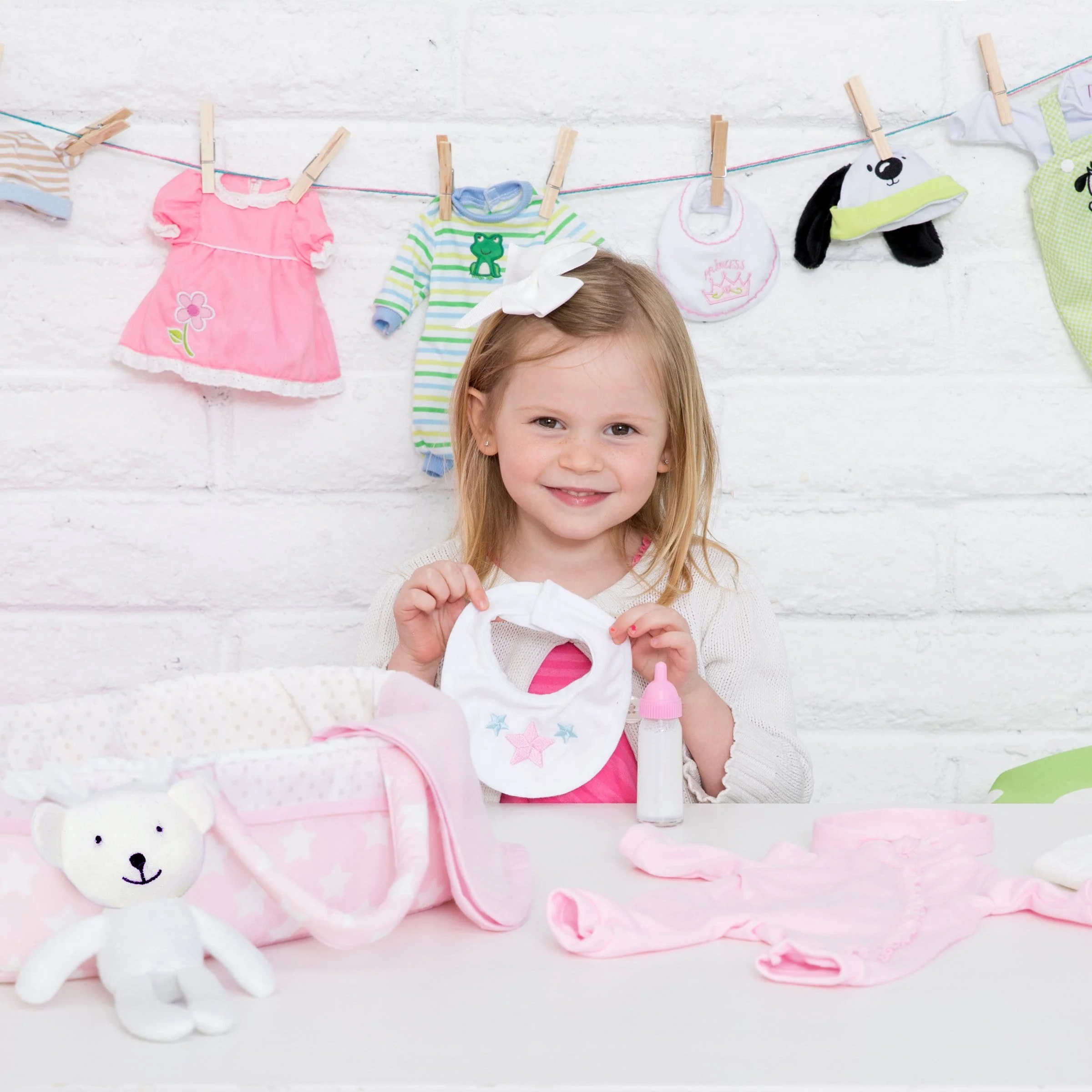 Adora Adoption Baby Doll Accessories & Bear Toy Set - It's a Girl! - Image 3