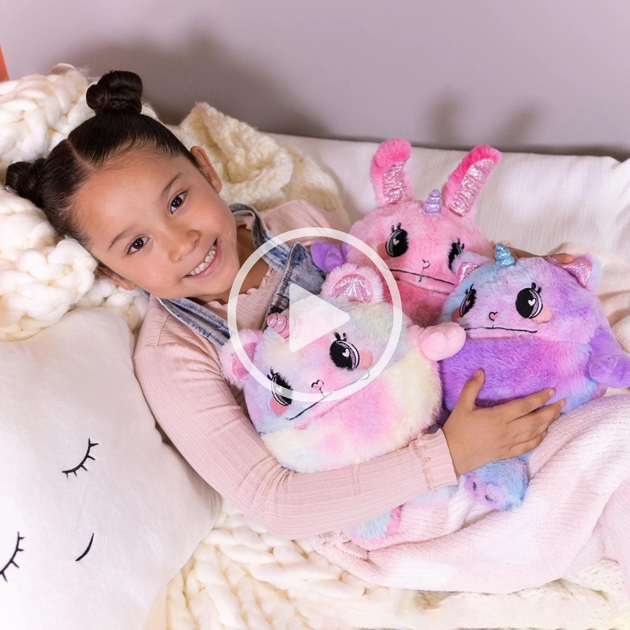 Cuddle Monster Weighted Stuffed Animal Fidget Toy - Happy Teddy - Image 9