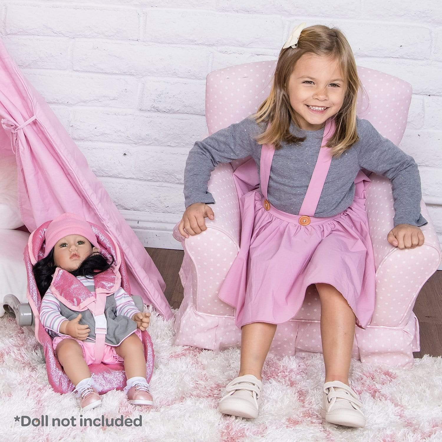 Adora Baby Doll Car Seat Carrier - Pink Glam Glitter - Image 8